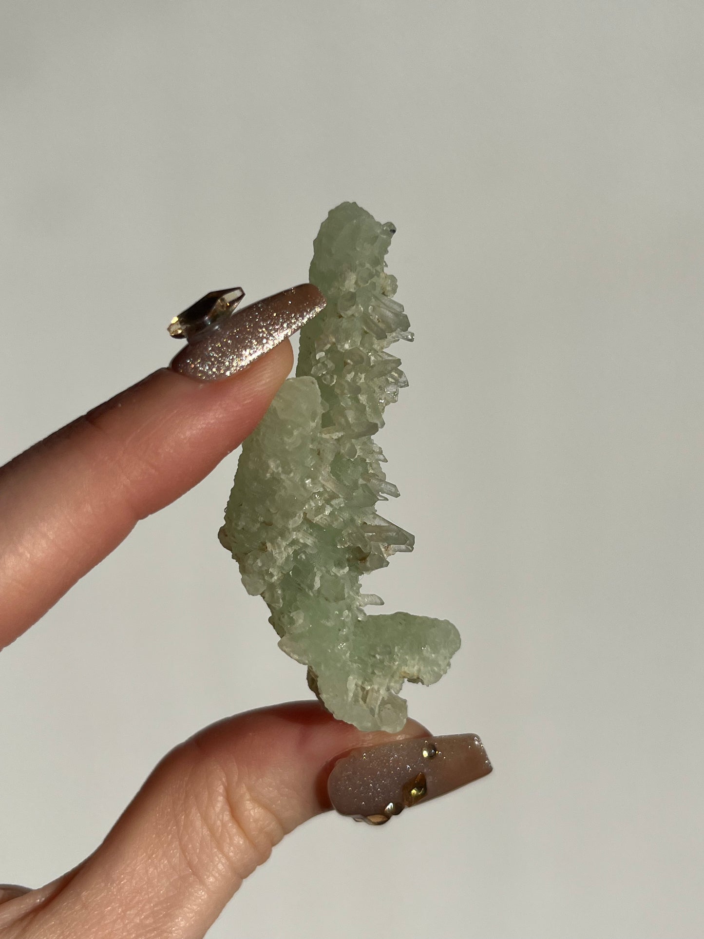 Stalactitic Prehnite with Quartz Specimen B