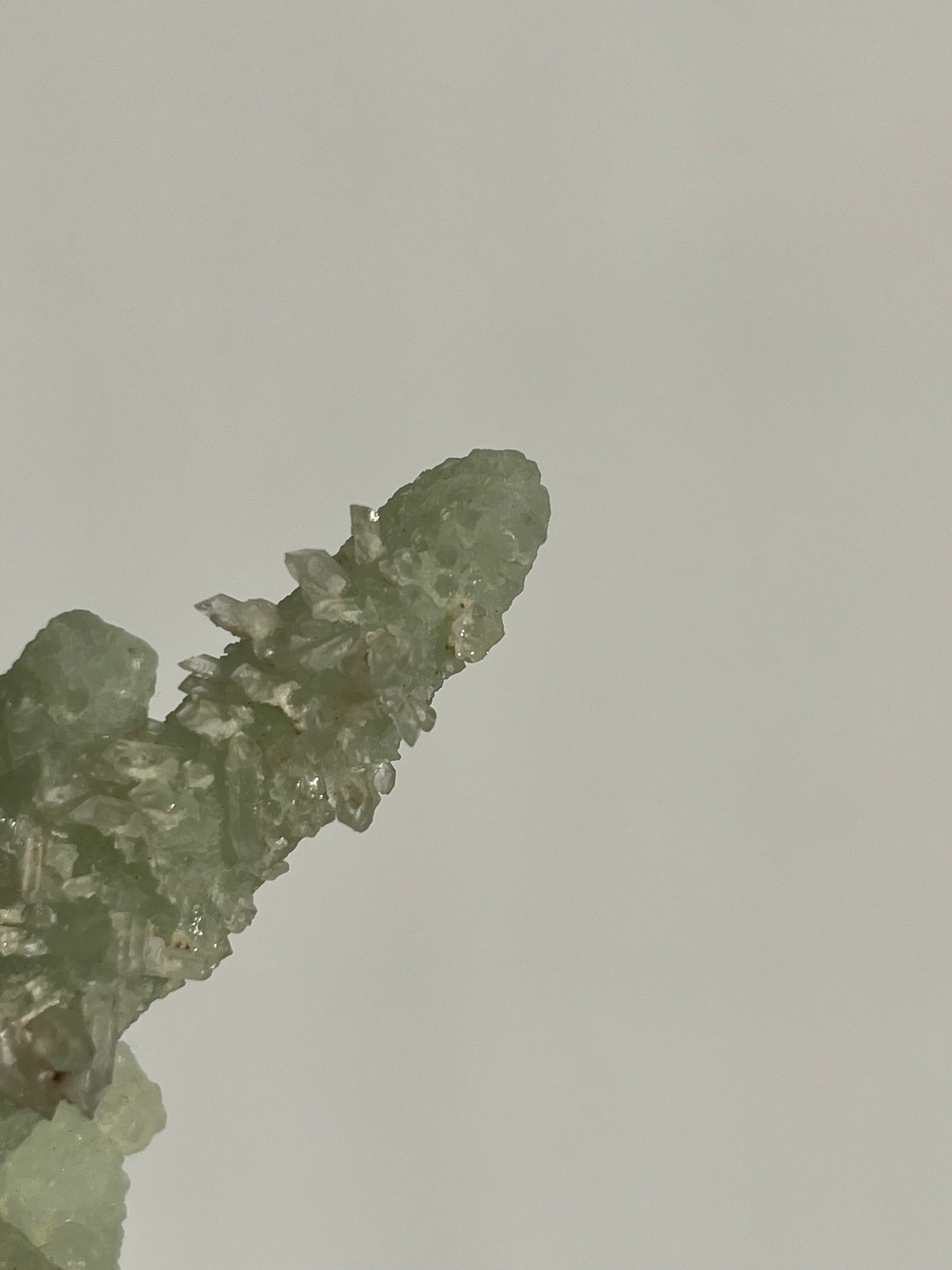 Stalactitic Prehnite with Quartz Specimen B