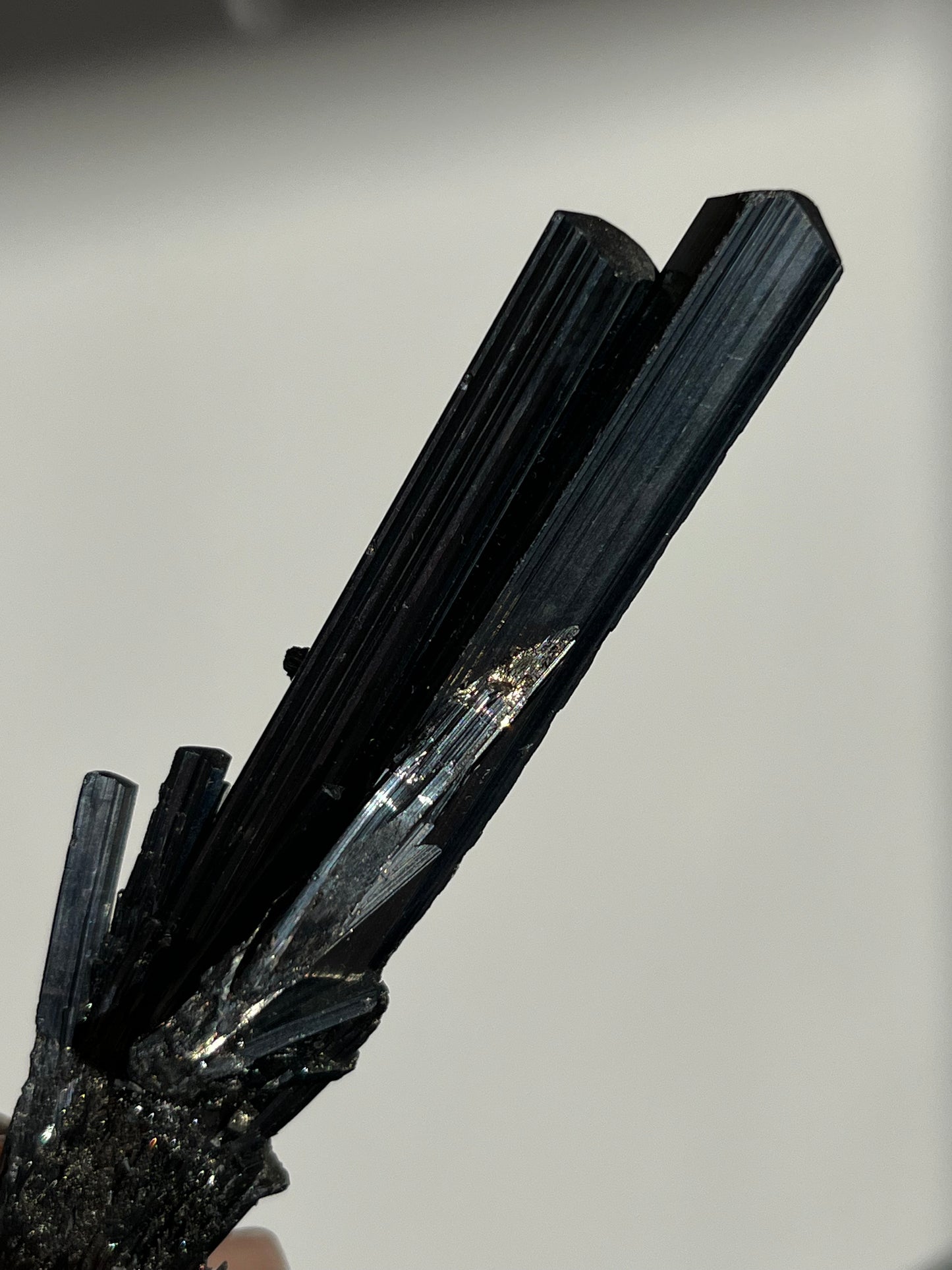 Twinned Stibnite Specimen (Perfectly Imperfect - Termination Damage)