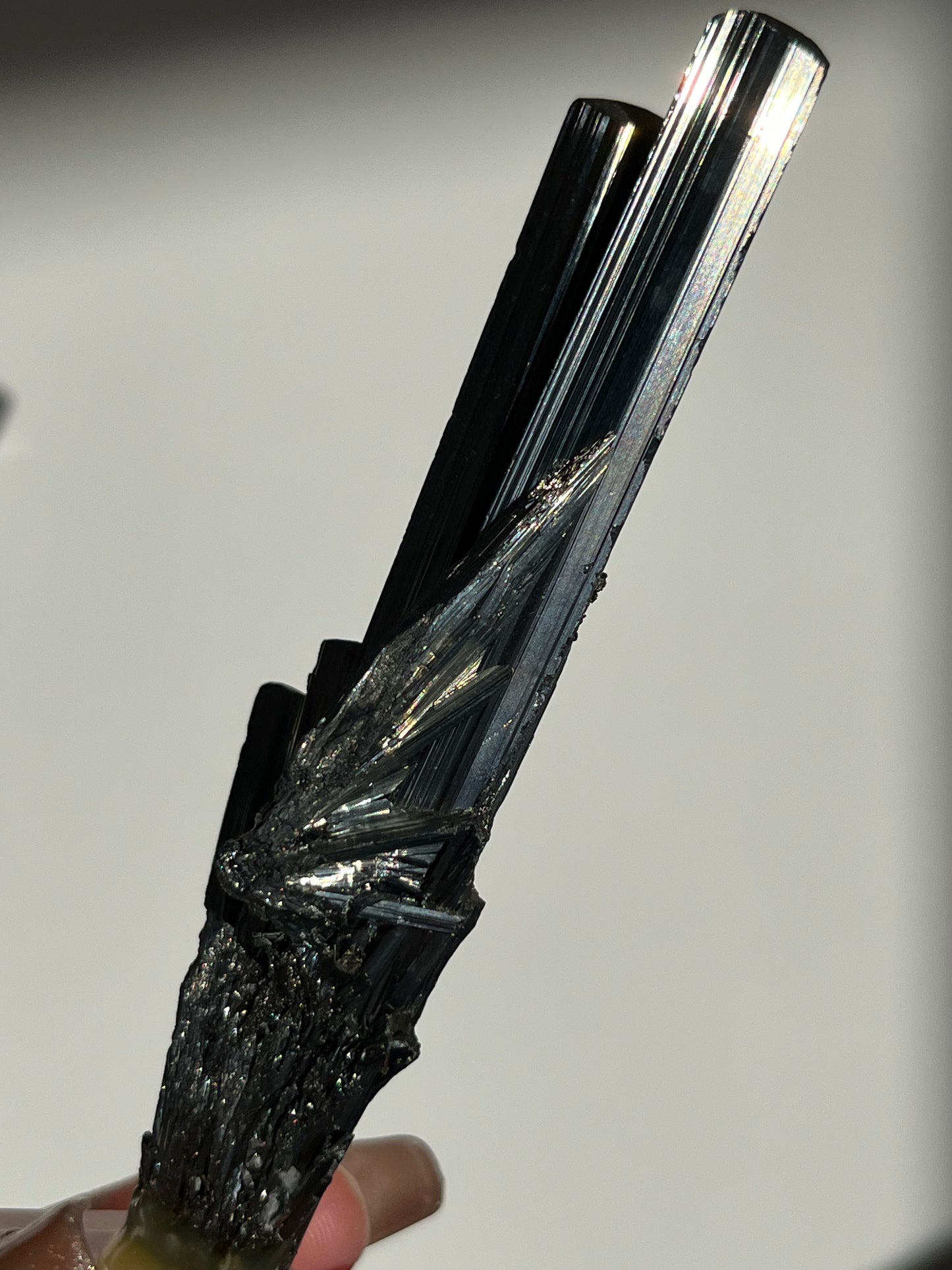 Twinned Stibnite Specimen (Perfectly Imperfect - Termination Damage)