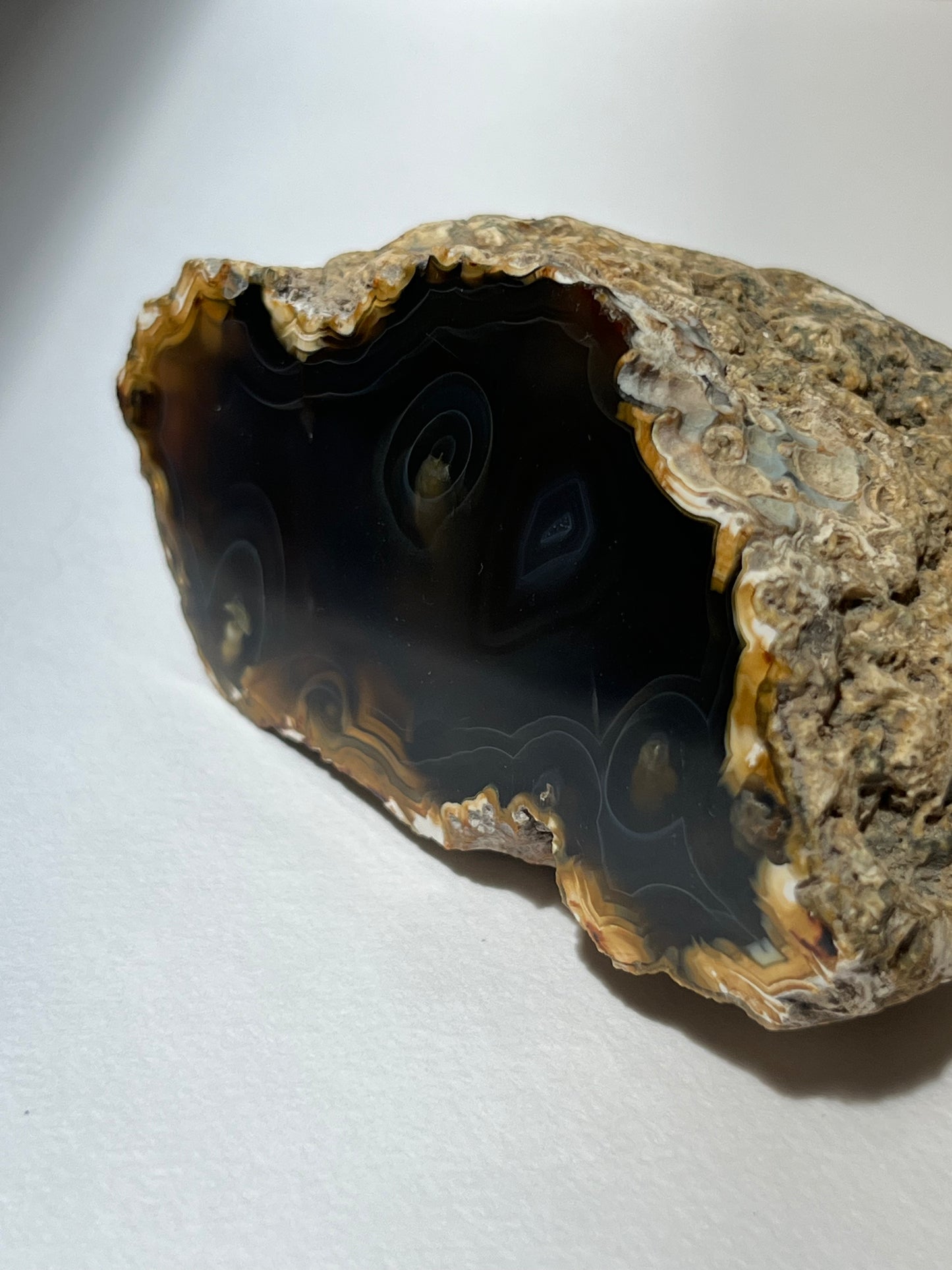 ‘Midnight Silk’ West Indonesian River Agate Pair B