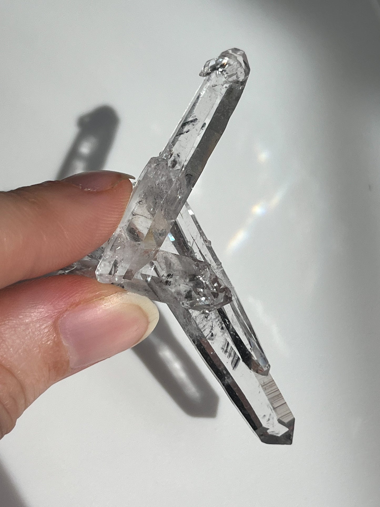Sujetalibros en racimo de cuarzo transparente brasileño de 1,89 kg
