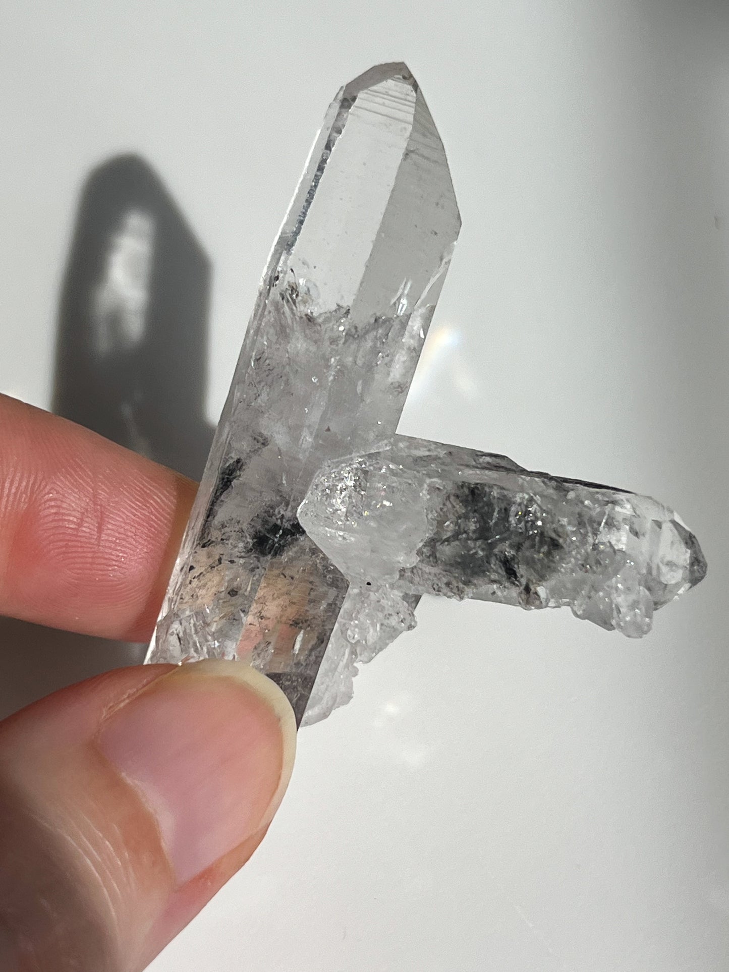 Sujetalibros en racimo de cuarzo transparente brasileño de 1,89 kg