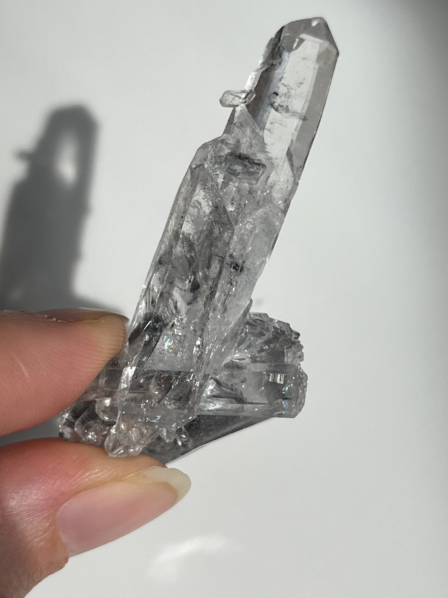Sujetalibros en racimo de cuarzo transparente brasileño de 1,89 kg