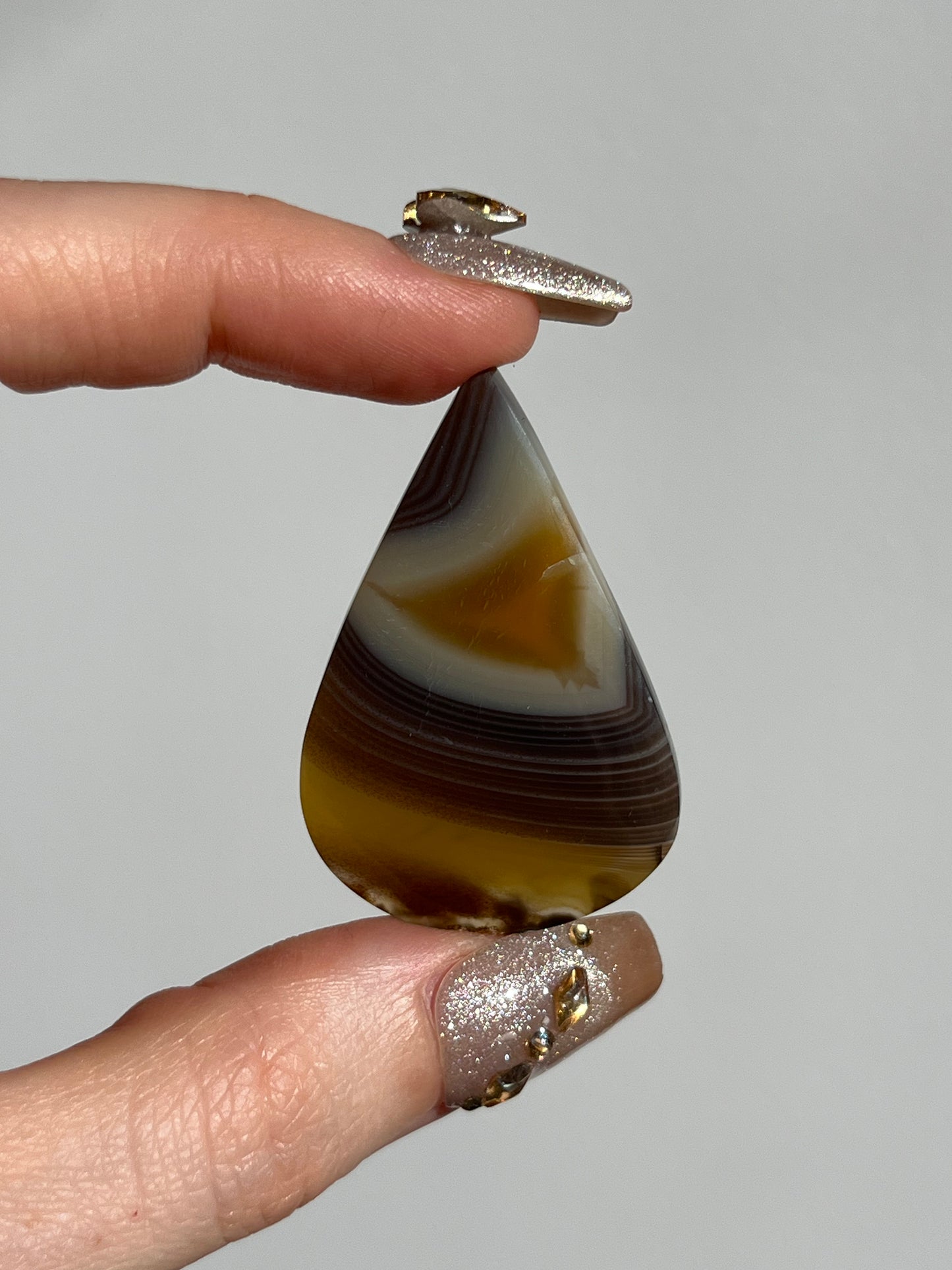 Yellow-Purple East Indonesian Banded Agate Cabochon w/ Parallax & Iris Effect (You Choose)