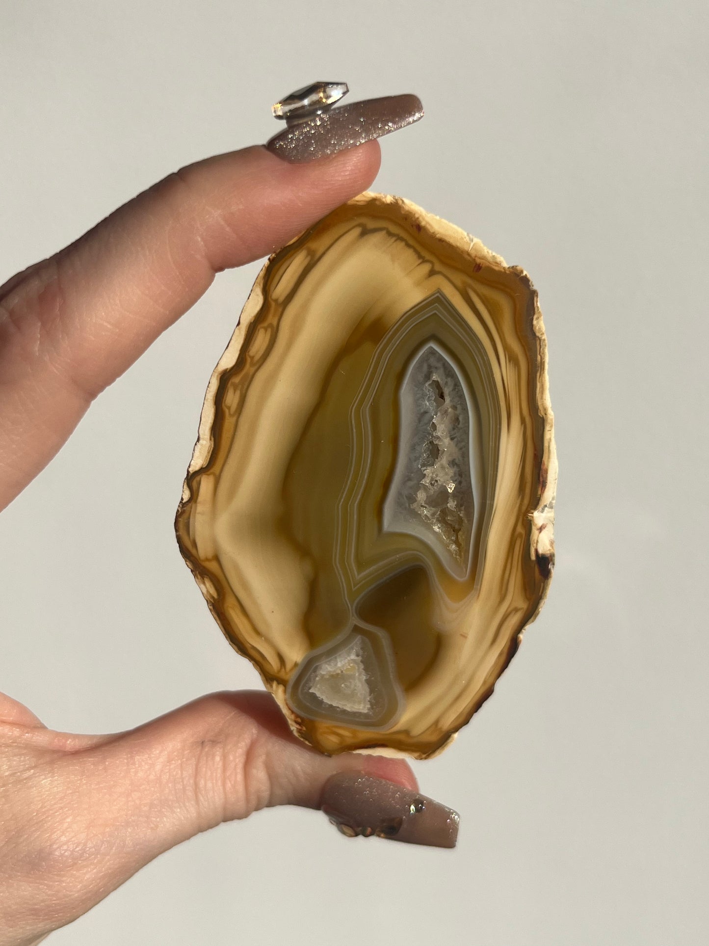 'Pastel Relics' West Indonesian Yellow Agate Pair B