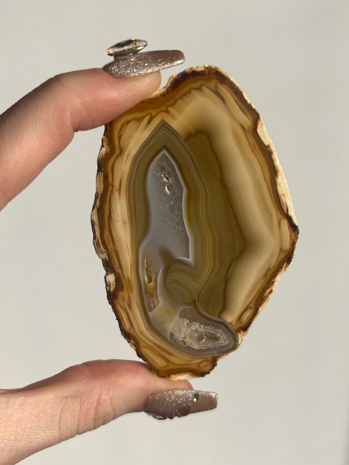 'Pastel Relics' West Indonesian Yellow Agate Pair B