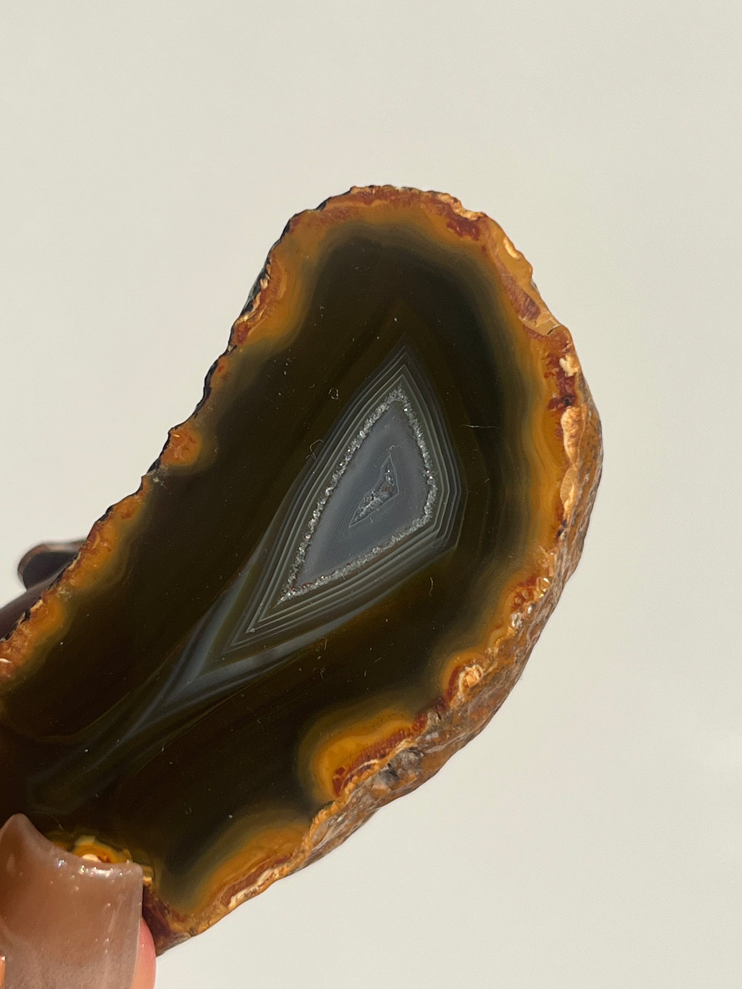 'Olive-Fire' West Indonesian Dark Brown Agate w/ Parallax Effect Pair C