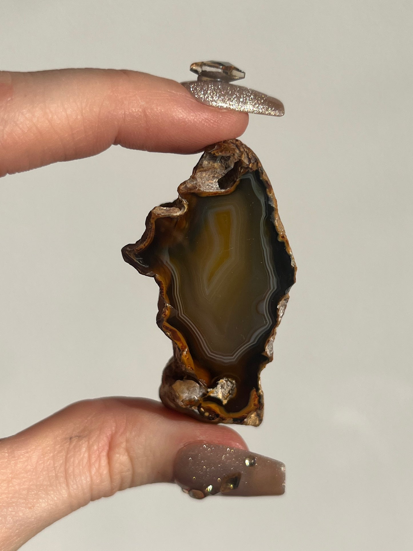 'Ember Eclipse' West Indonesian Translucent Brown Agate Pair D