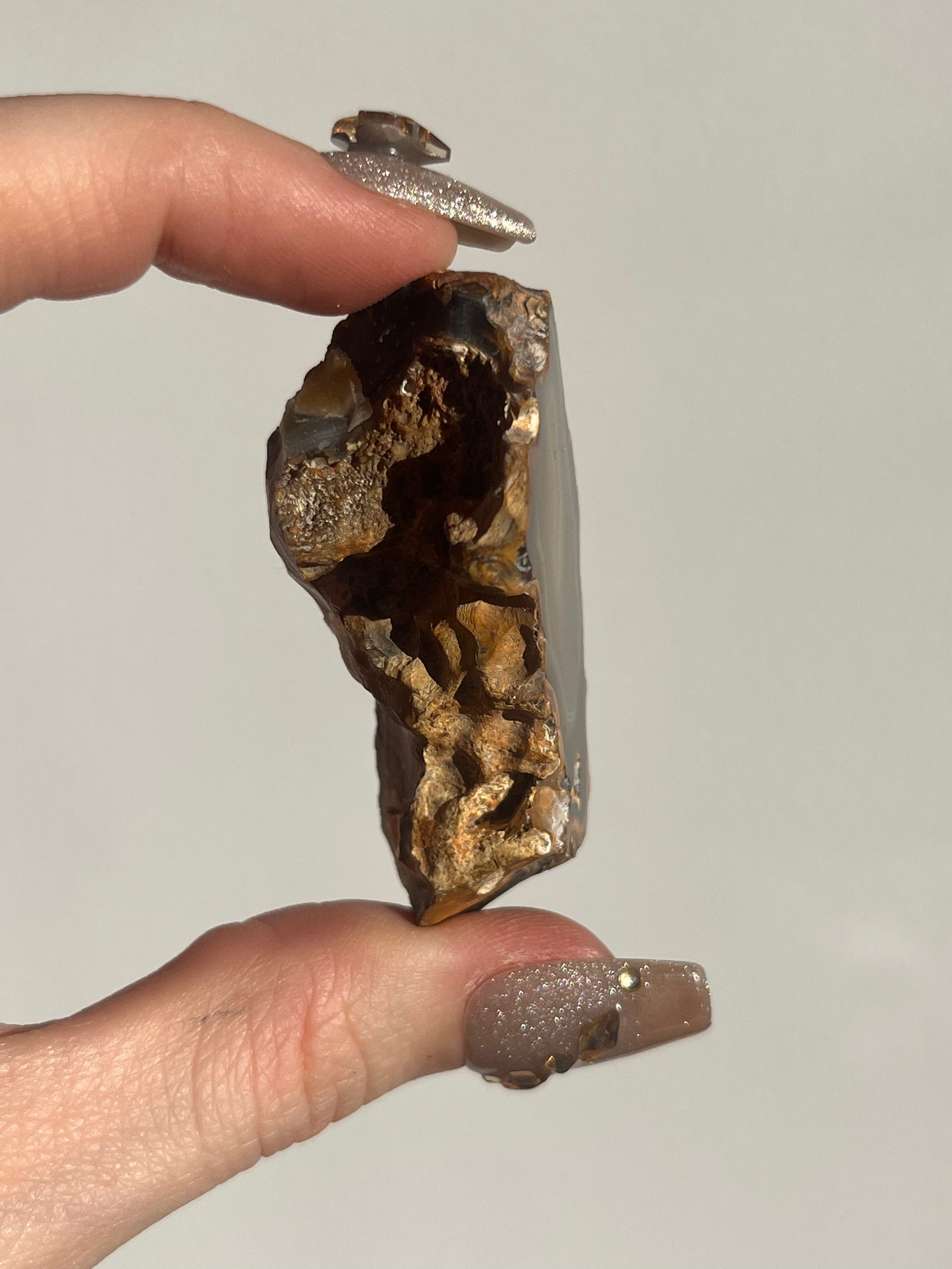 'Ember Eclipse' West Indonesian Translucent Brown Agate Pair D