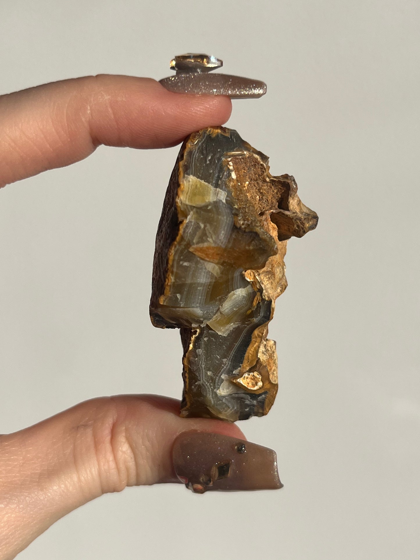 'Ember Eclipse' West Indonesian Translucent Brown Agate Pair D