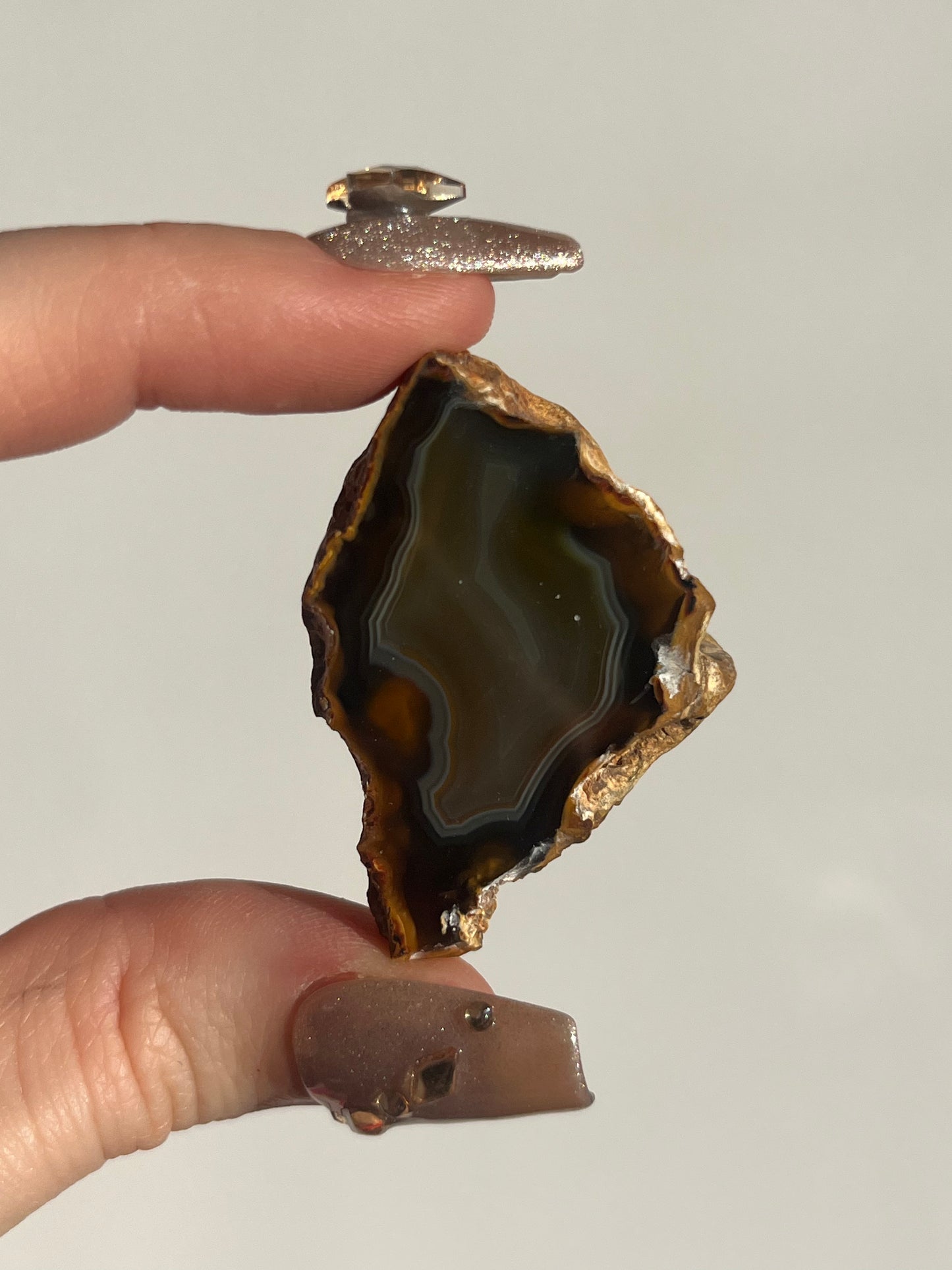 'Ember Eclipse' West Indonesian Translucent Brown Agate Pair D