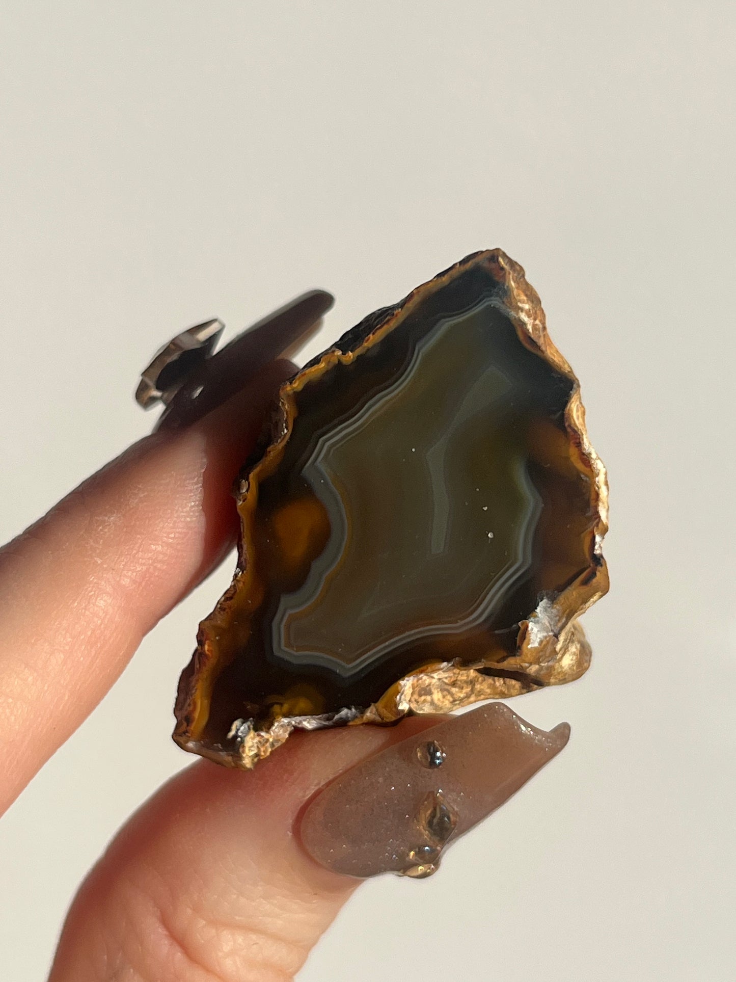 'Ember Eclipse' West Indonesian Translucent Brown Agate Pair D