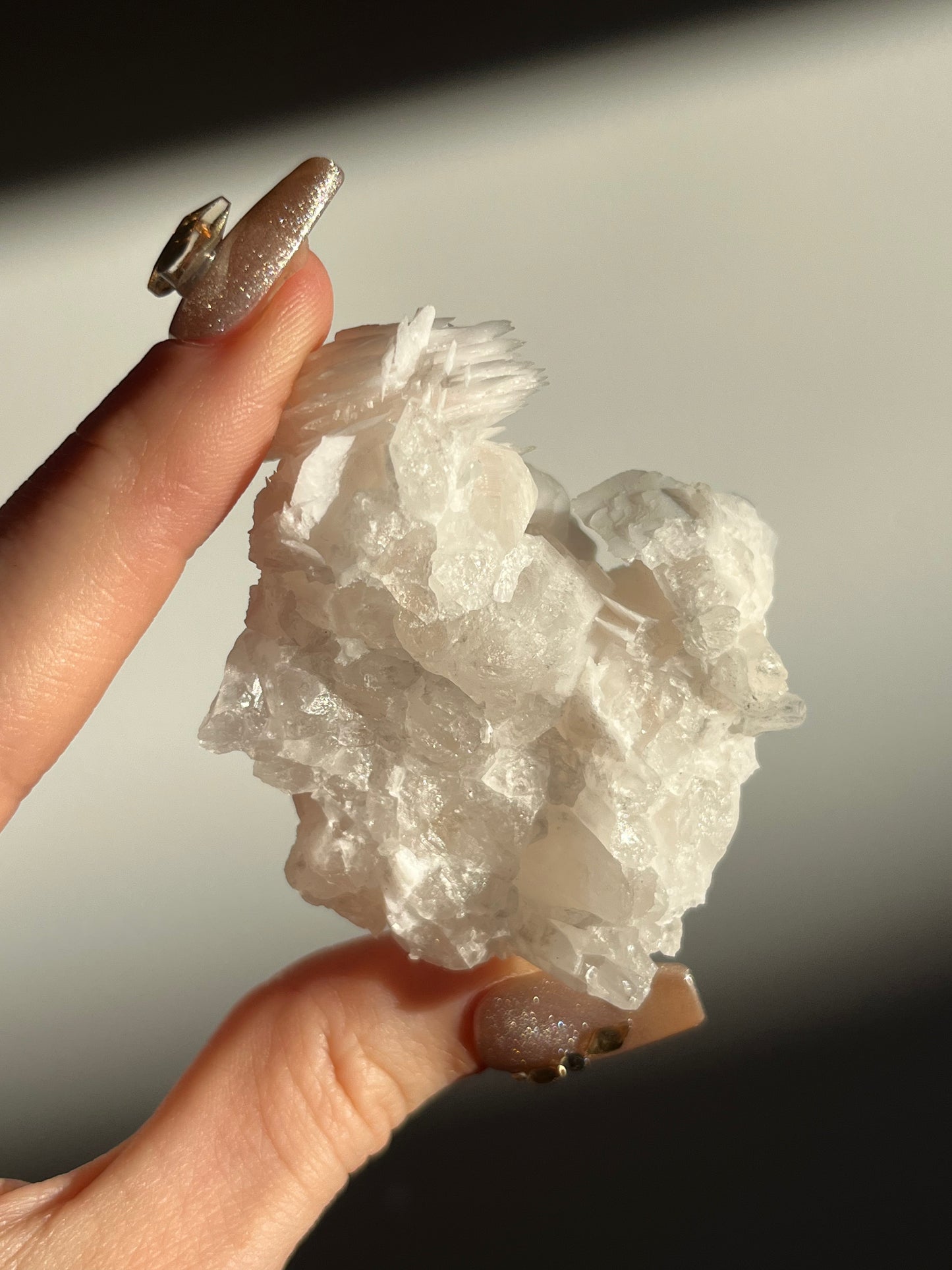 Yaogangxian Rose Calcite and Quartz Specimen