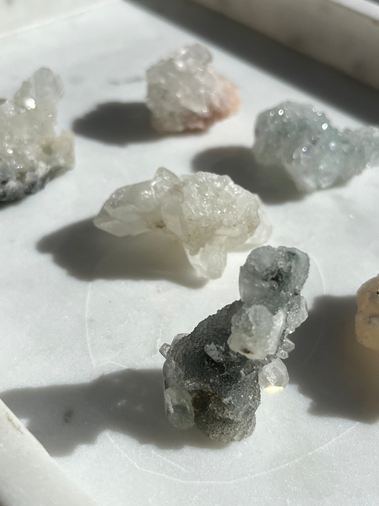 Apophyllite, Black Chalcedony or Stilbite Cluster (Intuively Chosen)