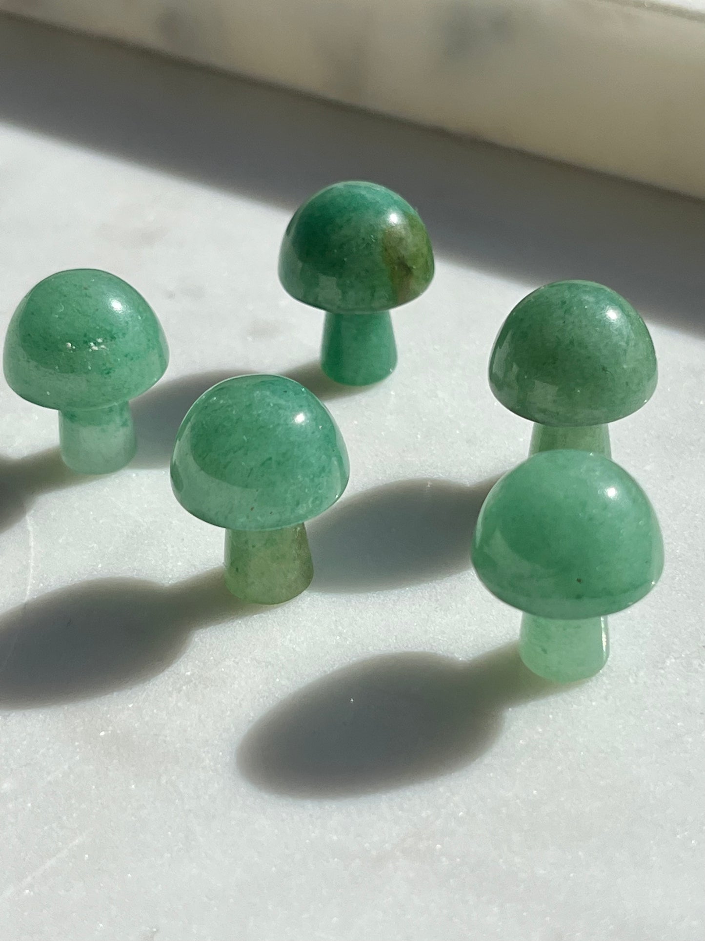 Green Aventurine Mushroom Carving