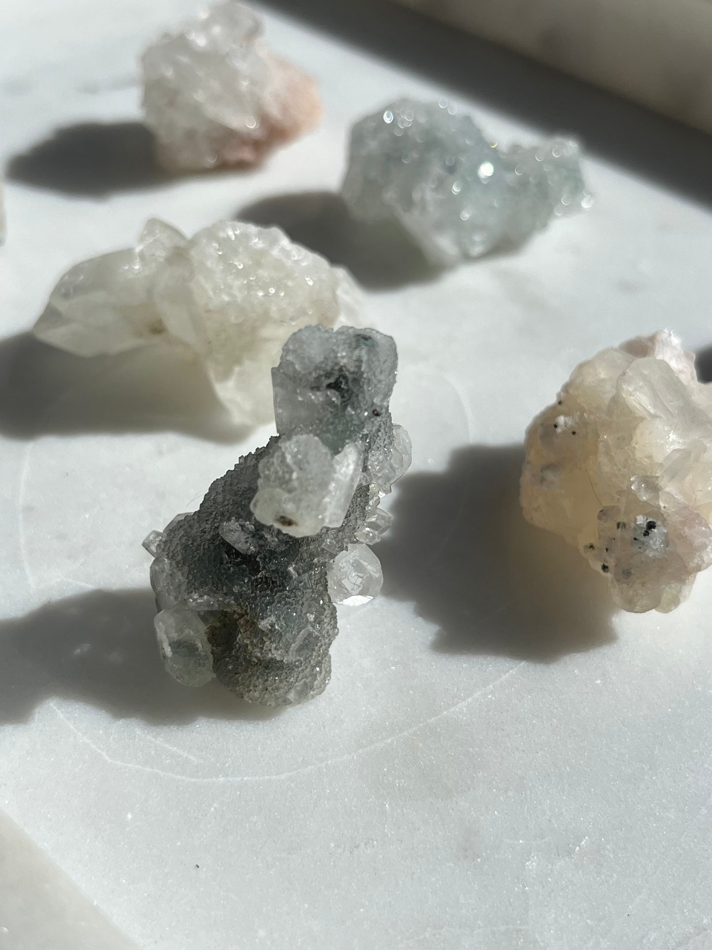 Apophyllite, Black Chalcedony or Stilbite Cluster (Intuively Chosen)
