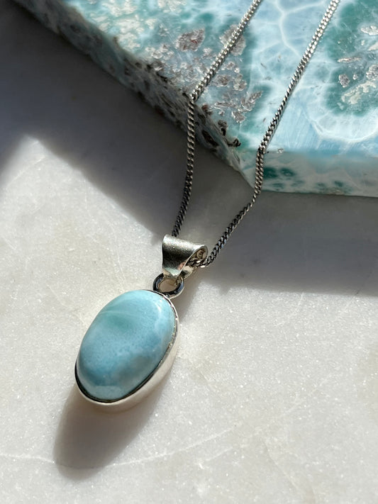 Colgante de plata de ley Larimar 'Sueño' n.º 3