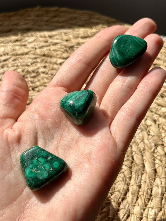 Piedra rodada malaquita