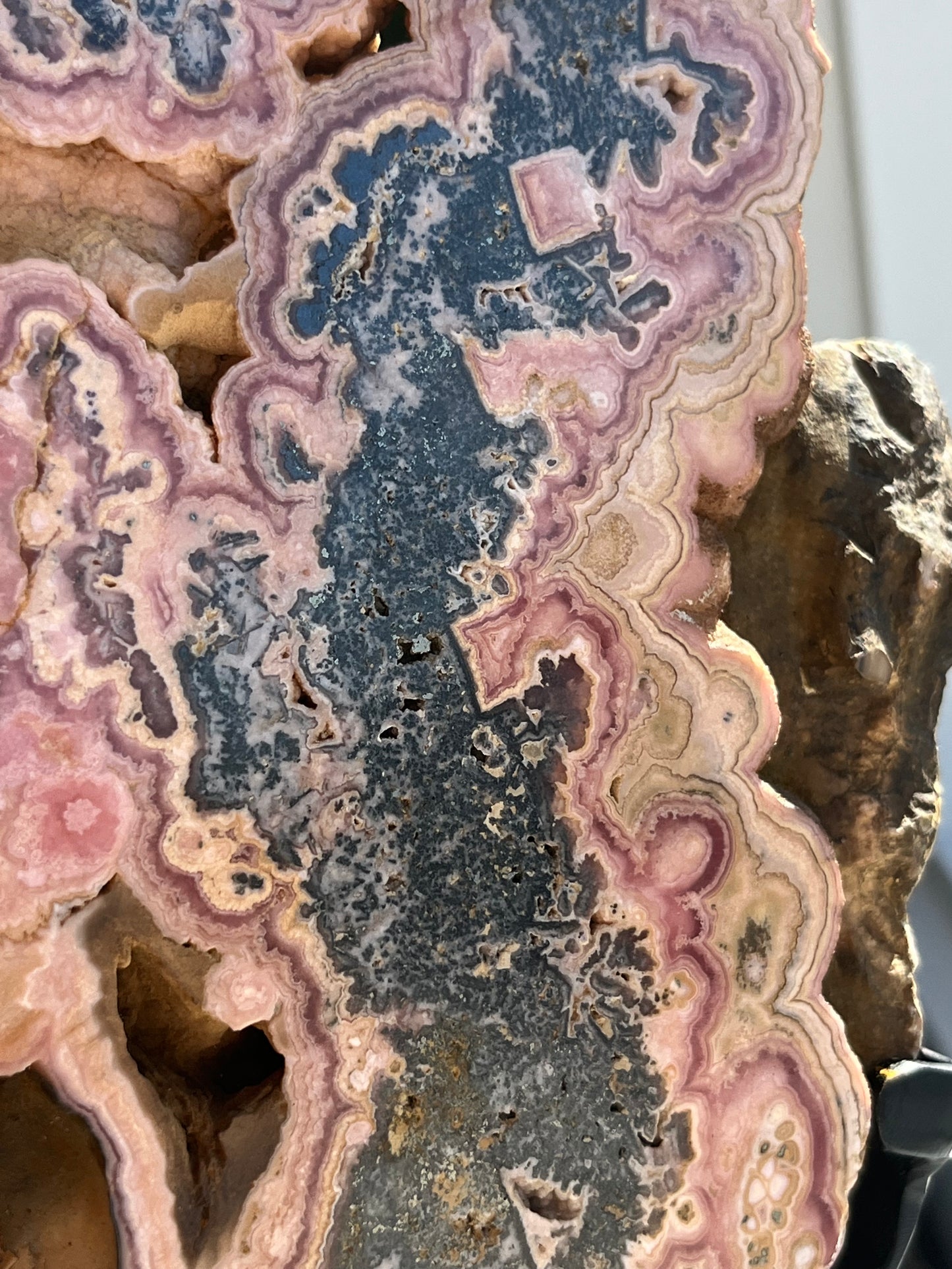 ‘Julienne’ Rhodochrosite Slab on Stand #2