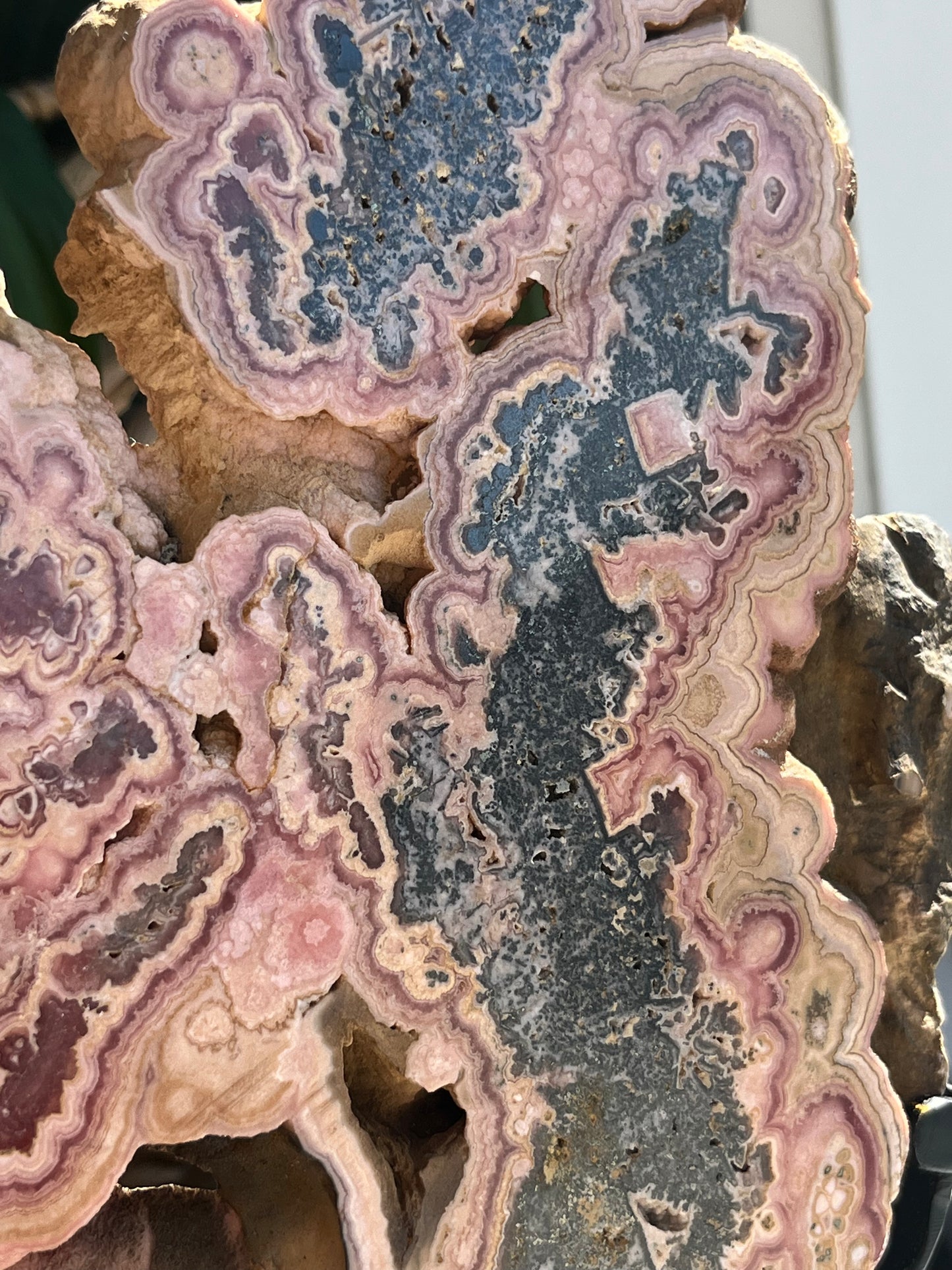 ‘Julienne’ Rhodochrosite Slab on Stand #2