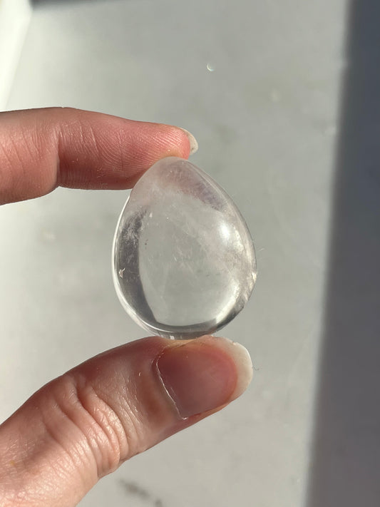 Clear Quartz Egg Carving