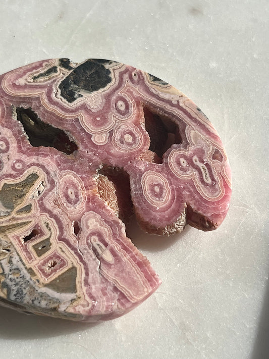 One-of-a-kind Rare Old Stock Rhodochrosite Stalactite Coaster