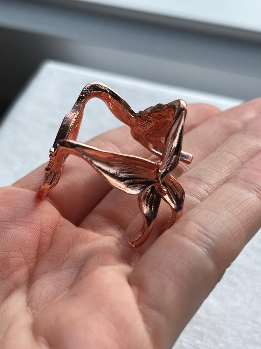 Rose Gold Butterfly Sphere Stand