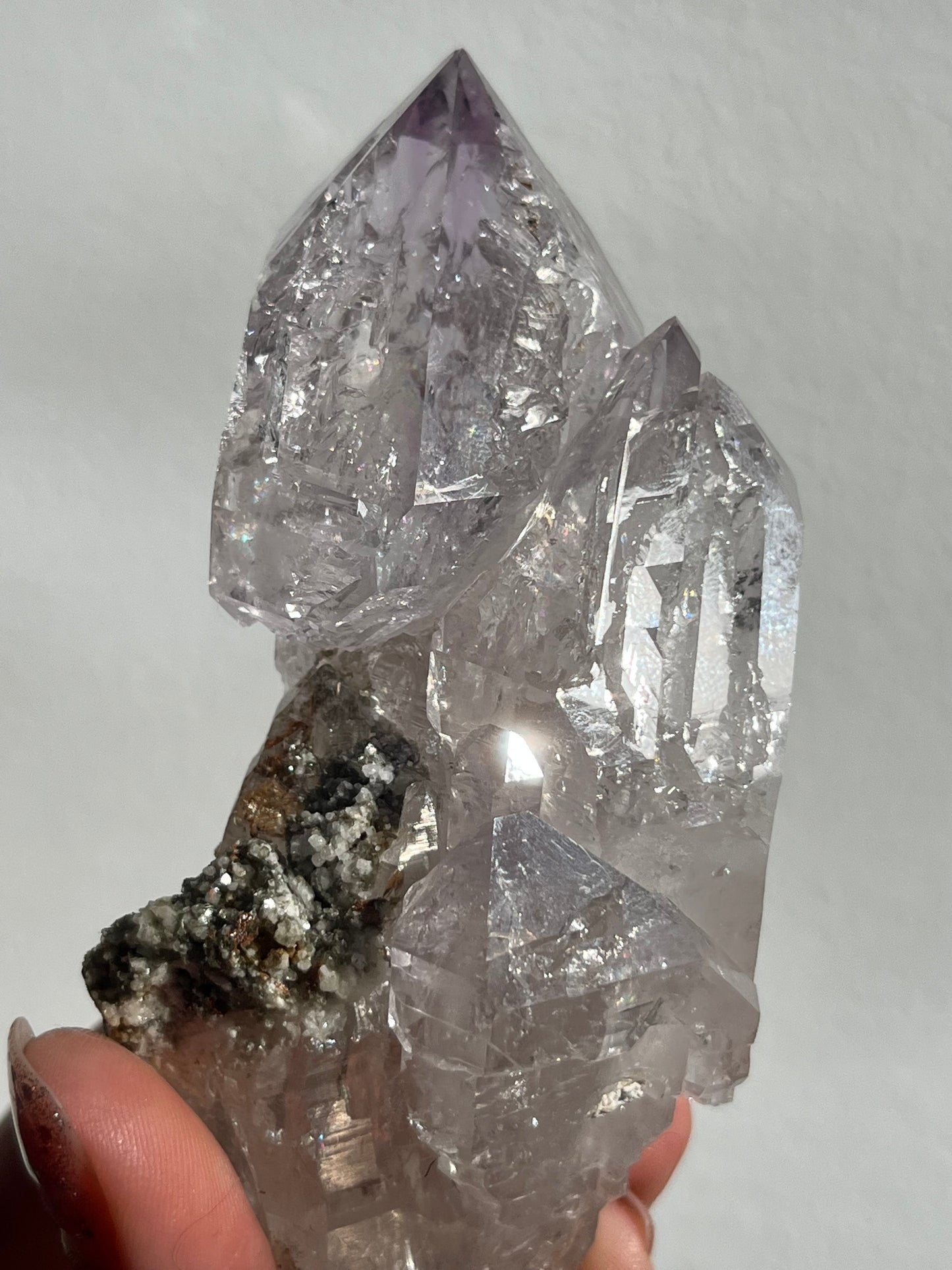 'Chanan' Rare Himalayan Fenster Amethyst Specimen w/ Siderite, Muscovite & Albite  #1