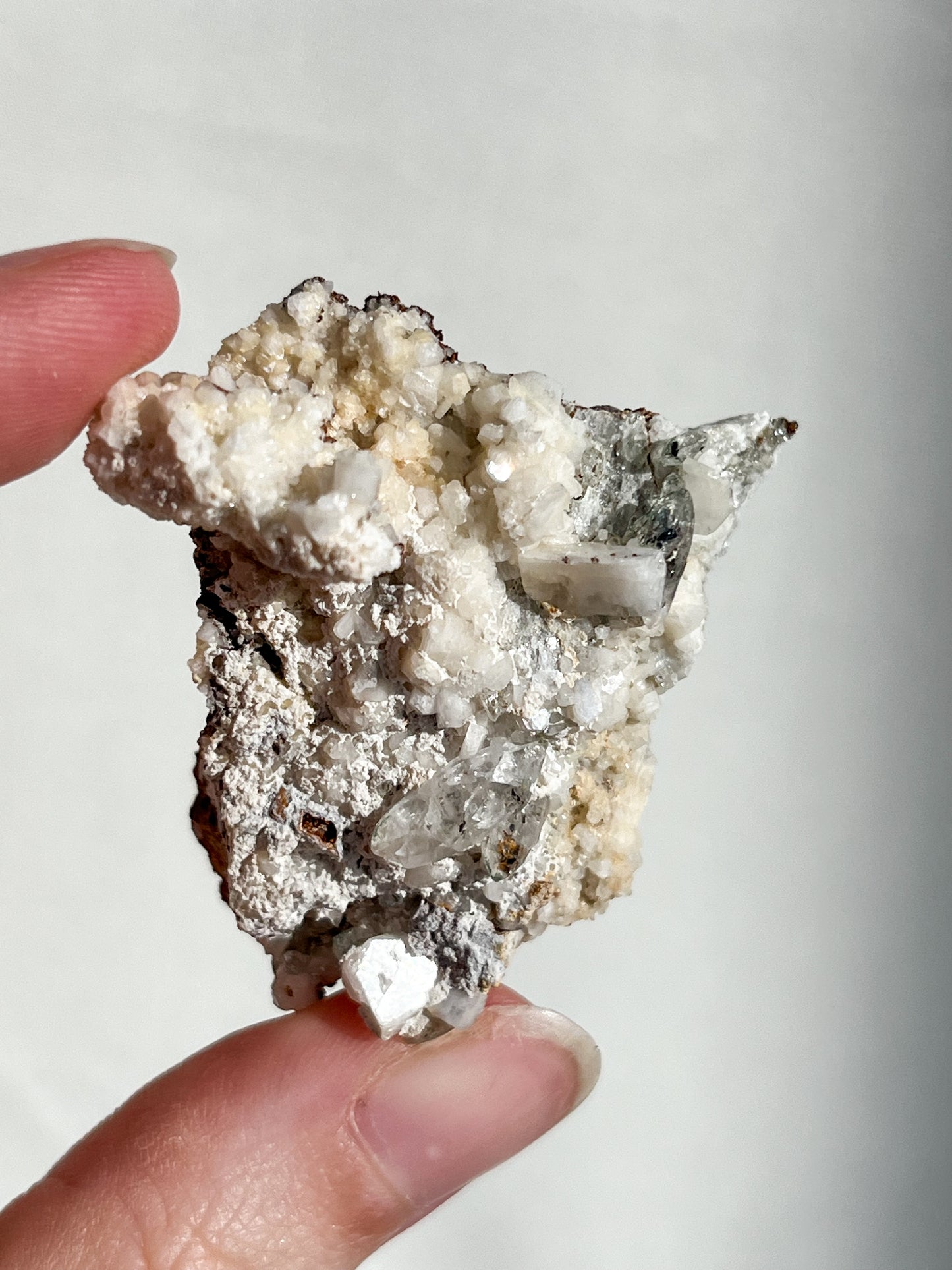 Himalayan Quartz on Feldspar w/Siderite #2