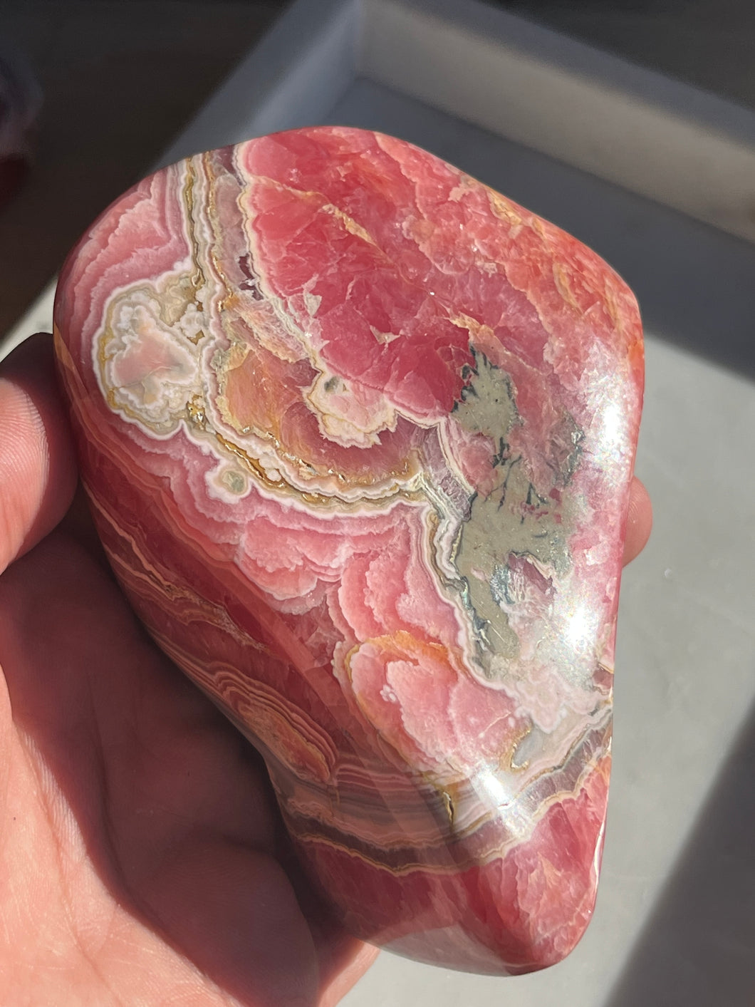 Gemmy Banded Rhodochrosite Freeform #7
