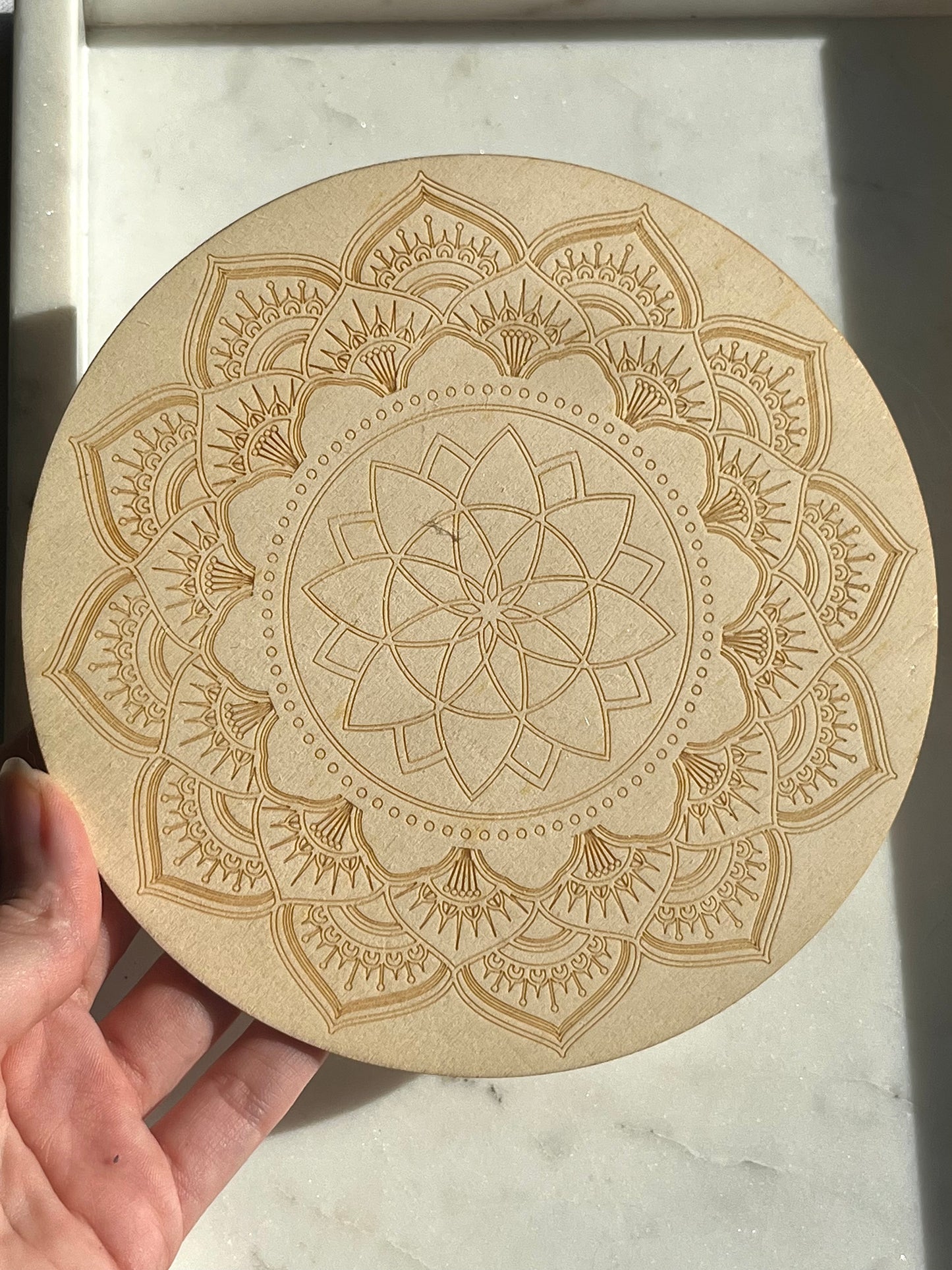 Flower Mandala Crystal Grid Board