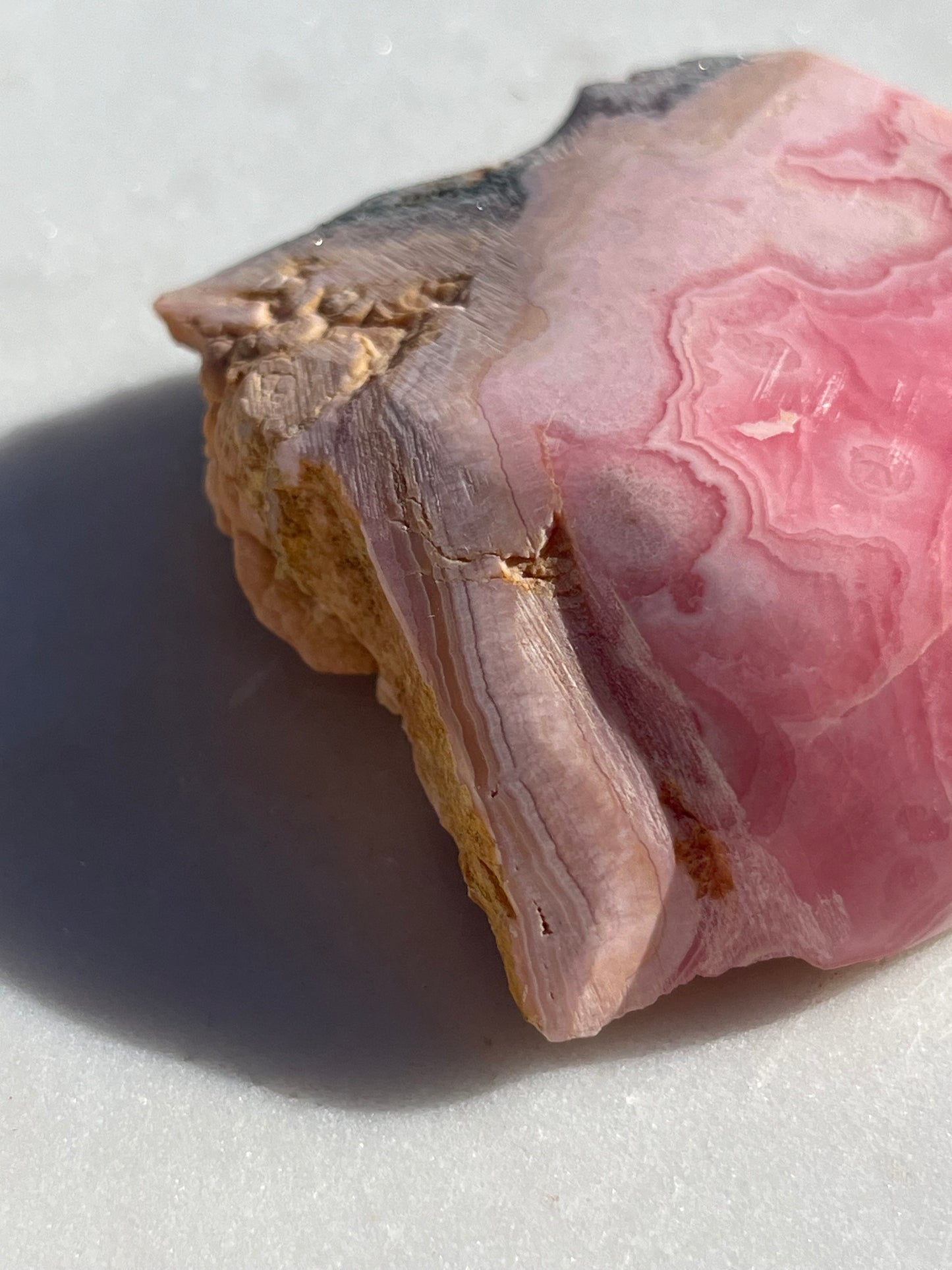 ‘Pastello’ Semi Polished Pink Rhodochrosite Freeform #2