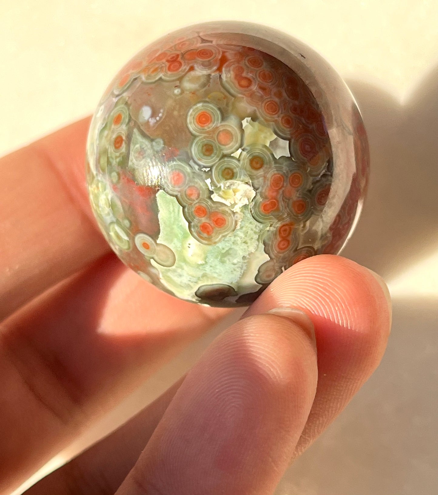 Jelly Orbicular Jasper Sphere & Stand (You Choose)