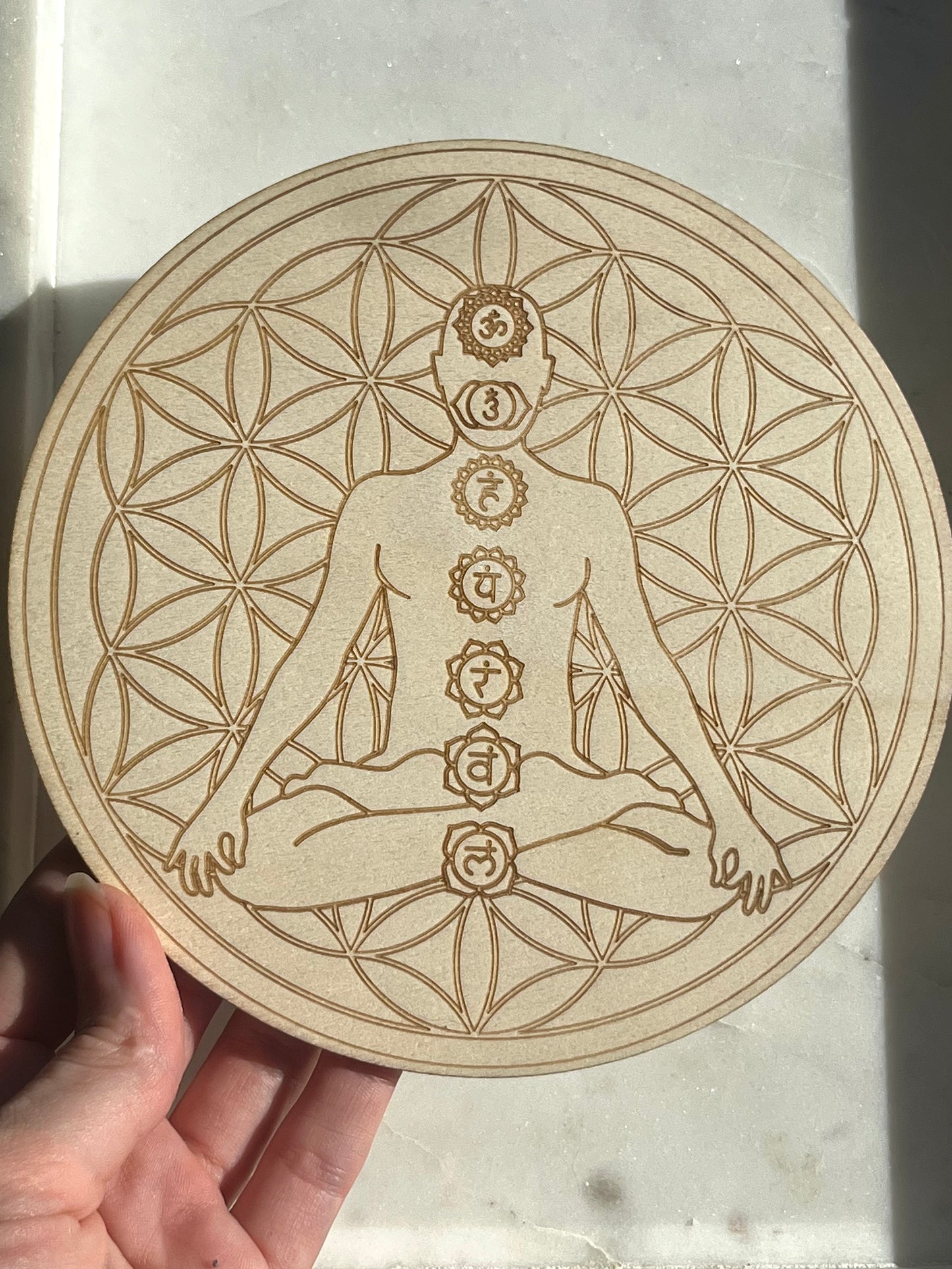 Chakra Meditation Crystal Grid Board