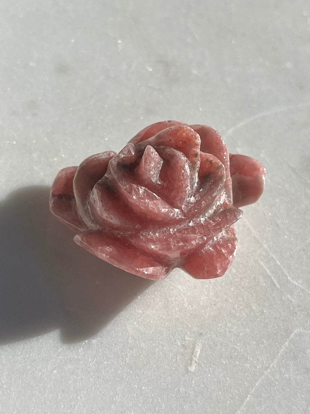 Rhodochrosite Rose Carving #8
