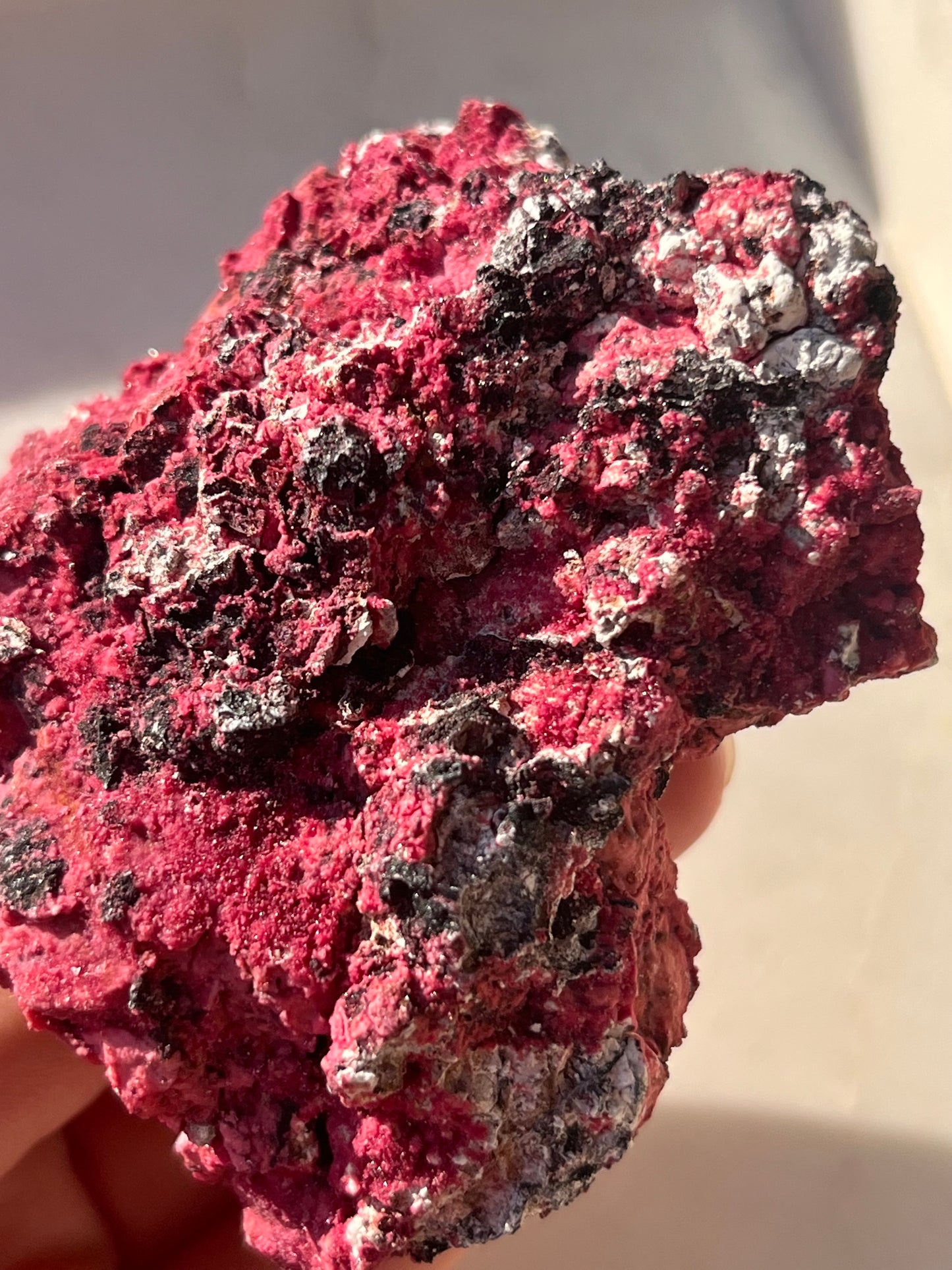 Rare “Red Velvet” Variscite in Limestone Specimen #7