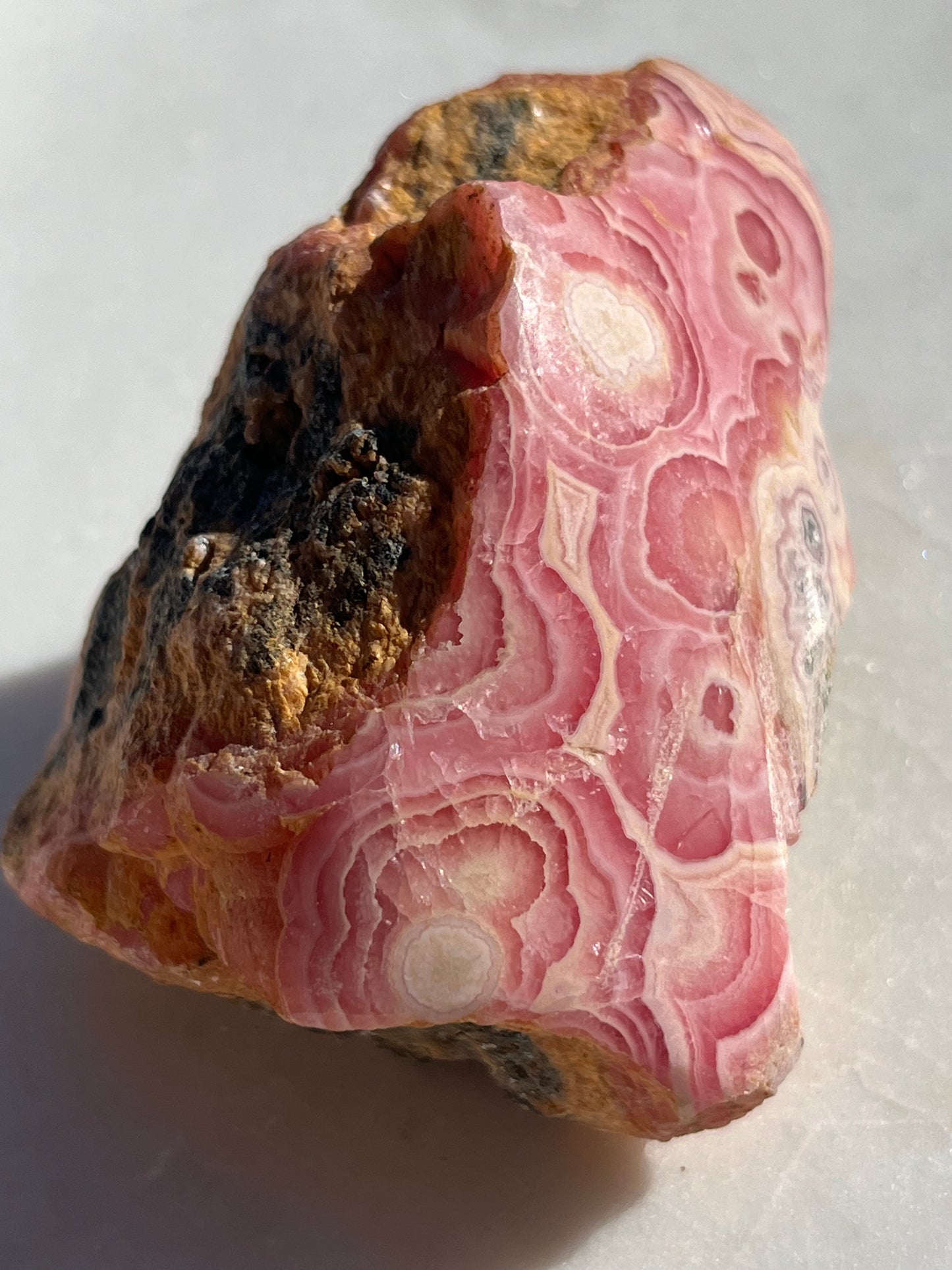 ‘Plume’ Semi Polished Botryoidal Rhodochrosite Freeform #7