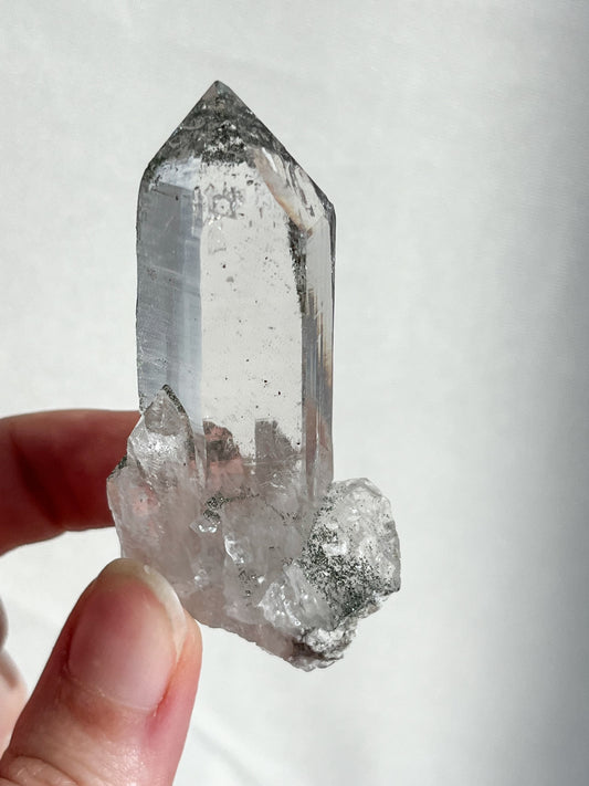 Water Clear Himalayan Quartz Point w/Sparkly Anatase #3