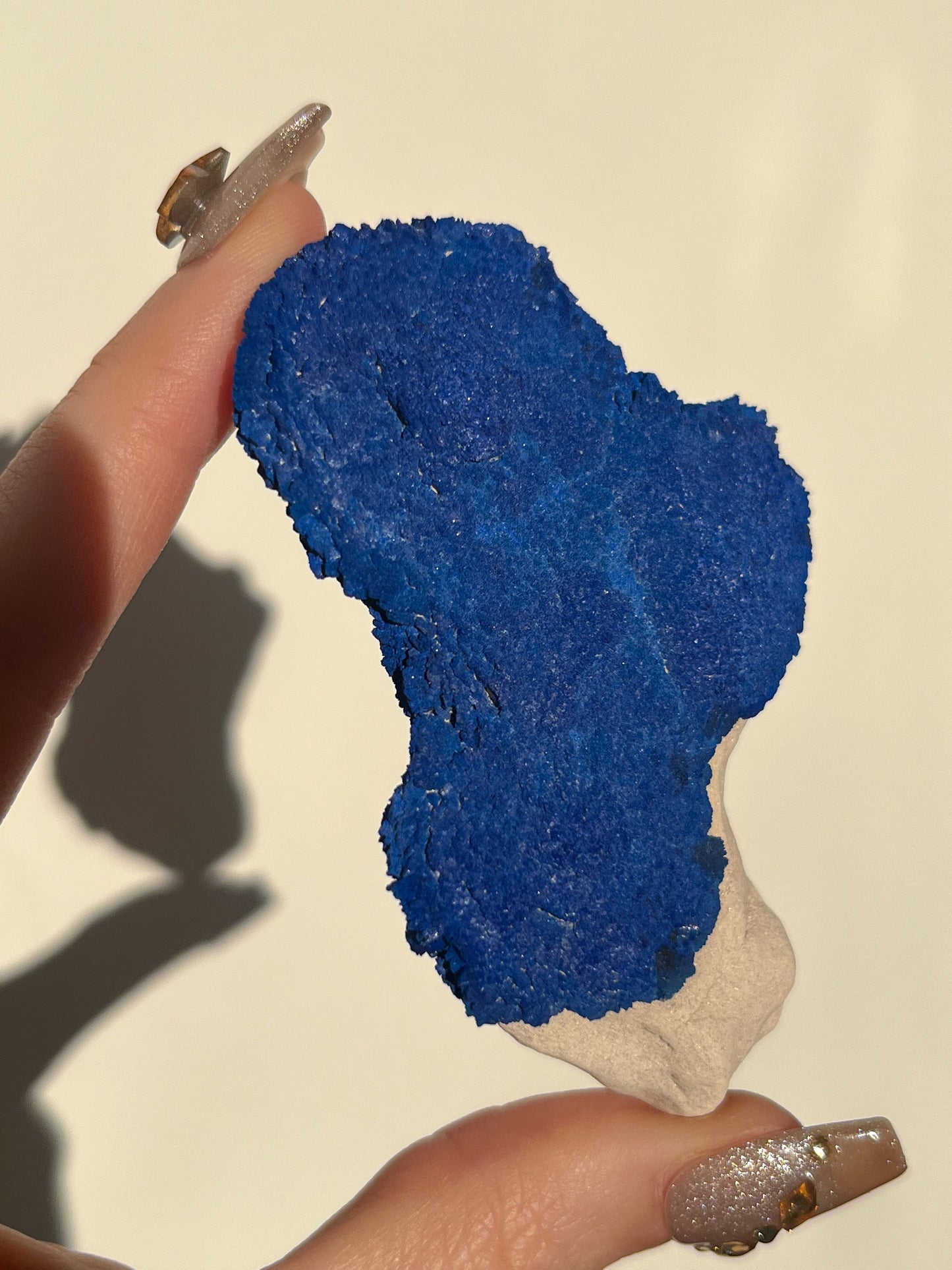 Azurite Sun Specimen on Clay #1