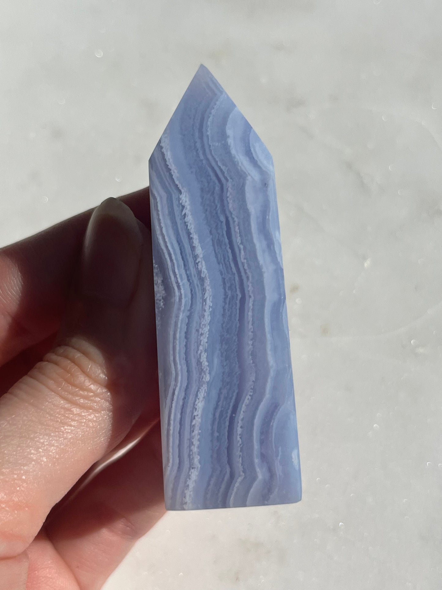 A Grade Blue Lace Agate Tower #18