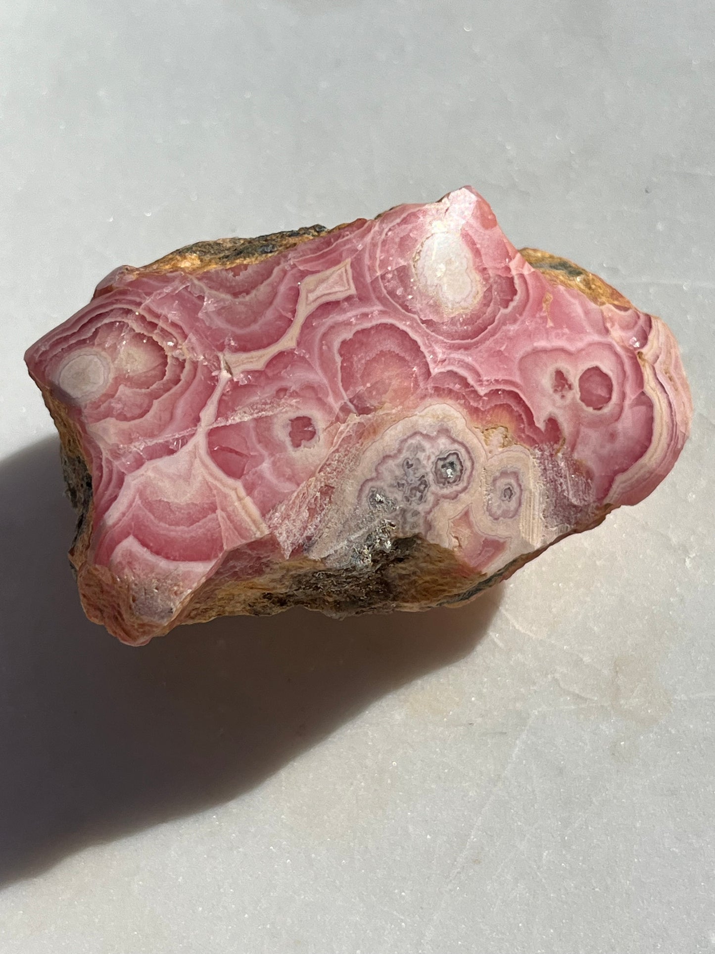 ‘Plume’ Semi Polished Botryoidal Rhodochrosite Freeform #7