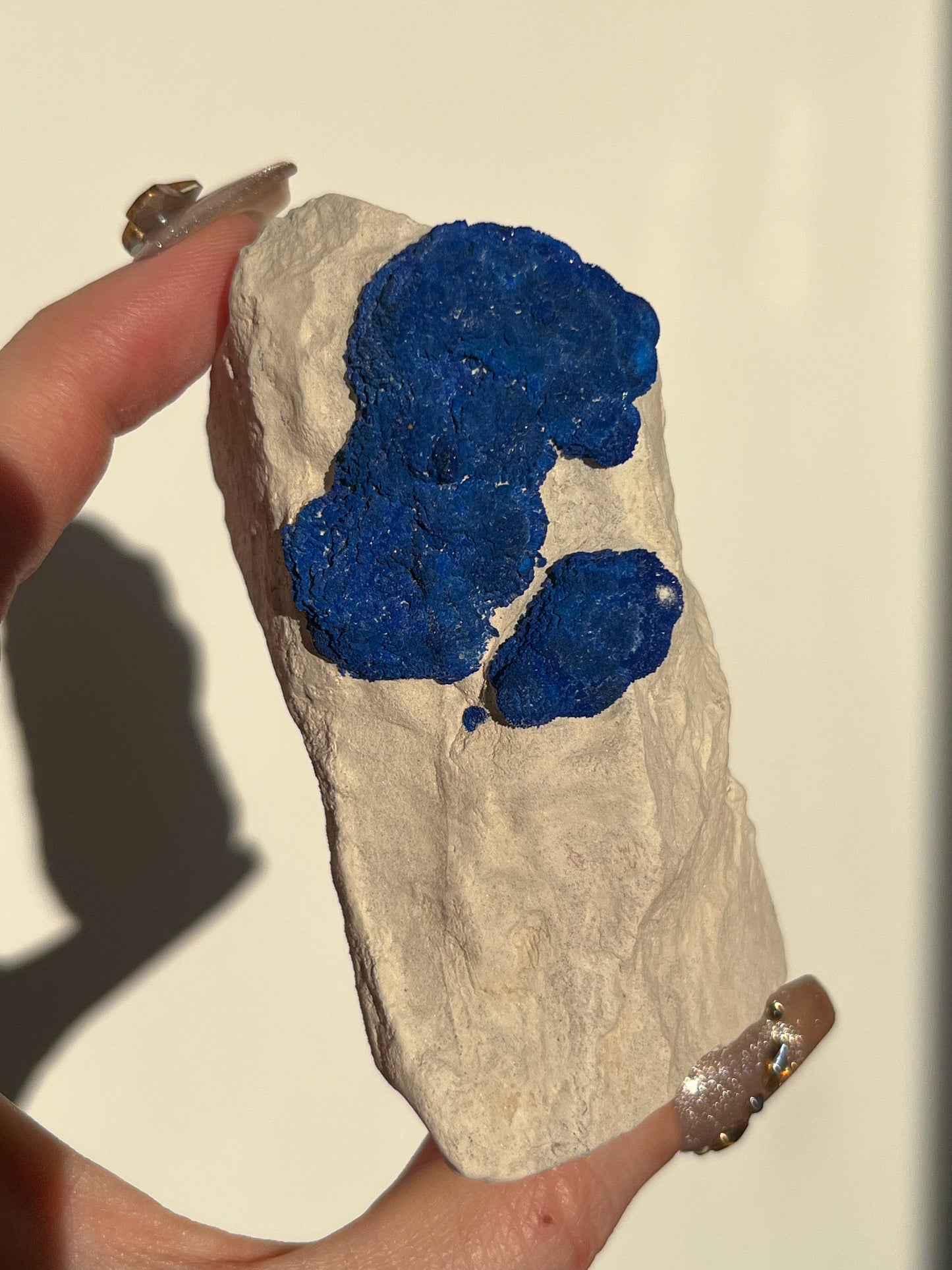 Azurite Sun Specimen on Clay #2