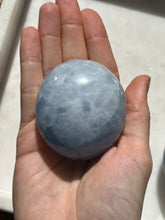 Load image into Gallery viewer, Blue Calcite Palmstone (X Large)

