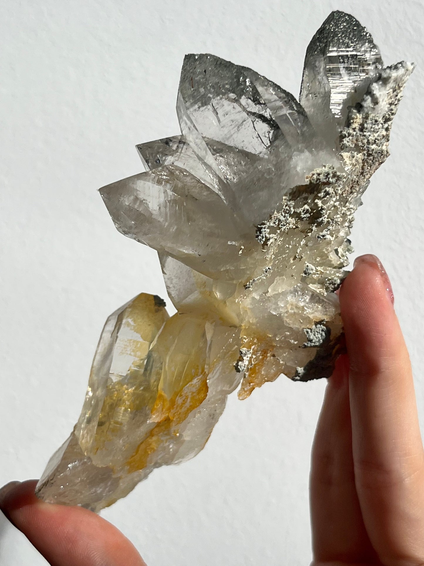 Chlorite Himalayan Quartz Cluster w/Golden Healer, Rutile & Sparkly Anatase Inclusions #7