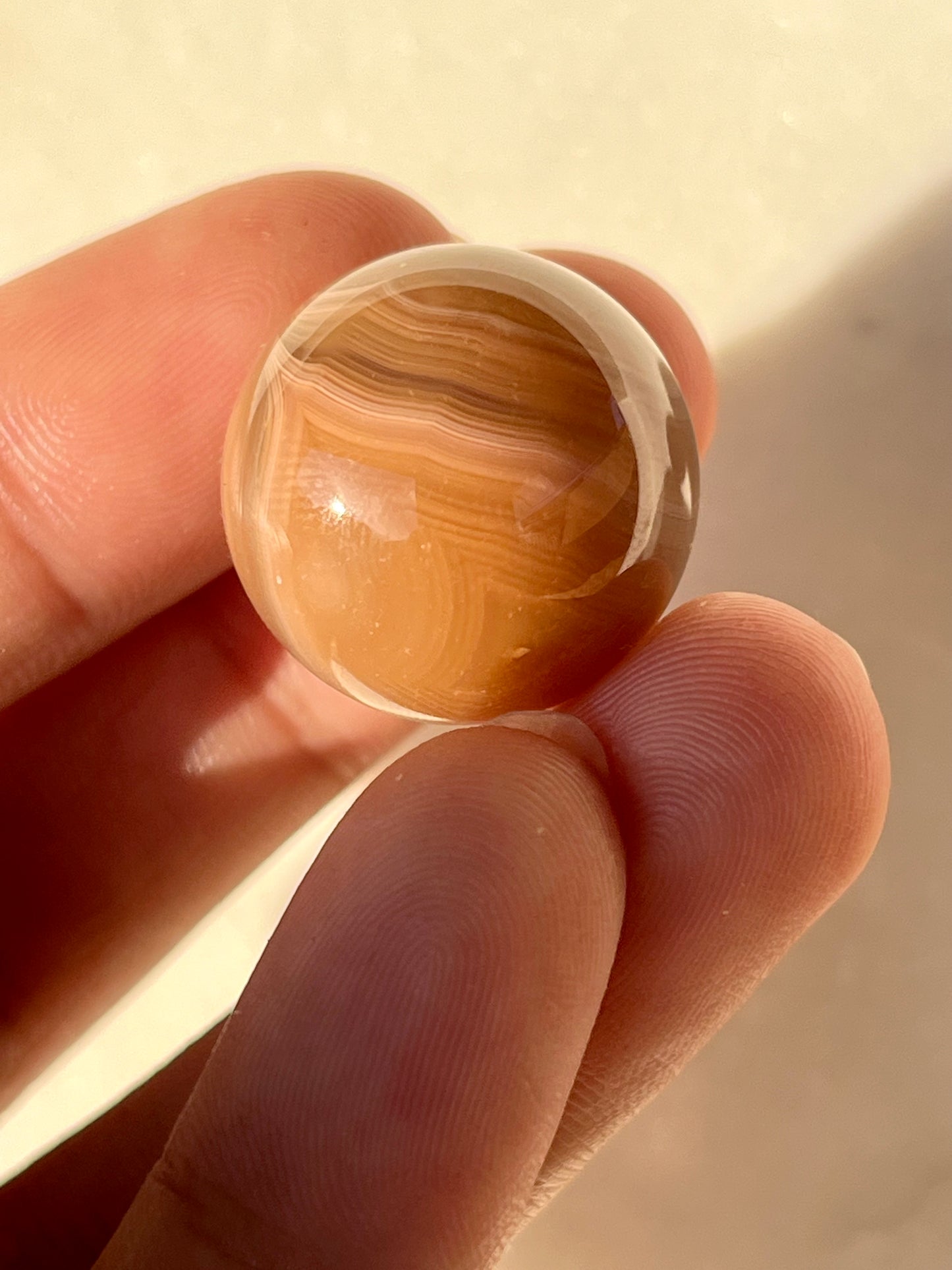 “Chai” Honey Brown Laguna Agate Sphere