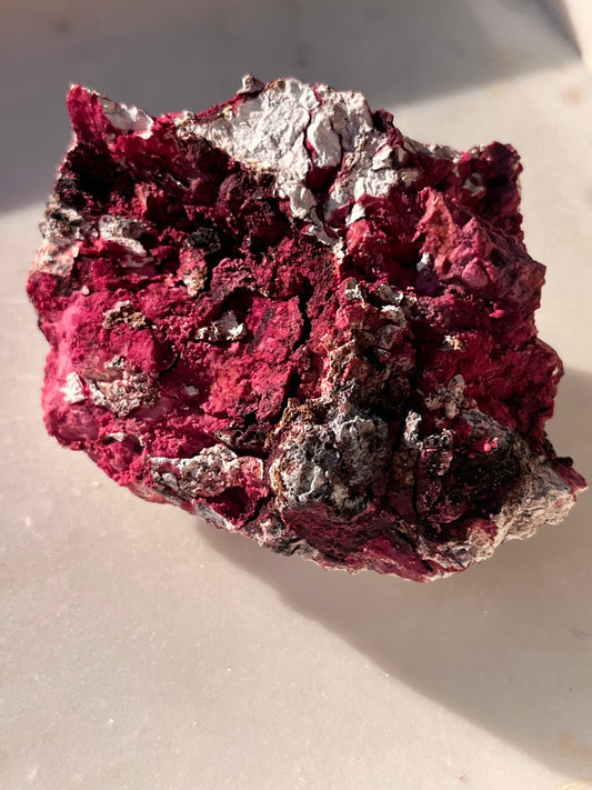Rare “Red Velvet” Variscite in Limestone Specimen #2