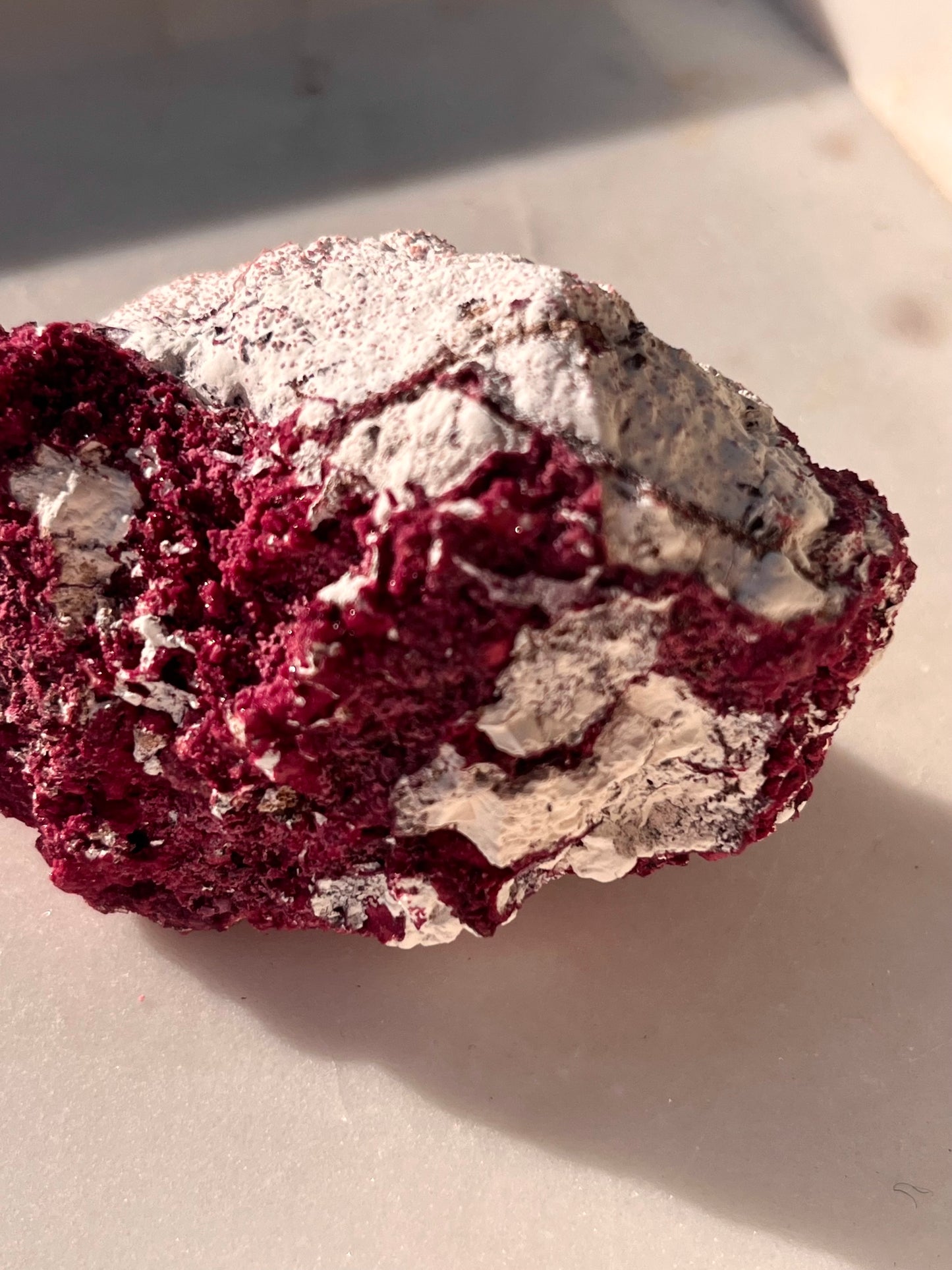 Rare “Red Velvet” Variscite in Limestone Specimen #1