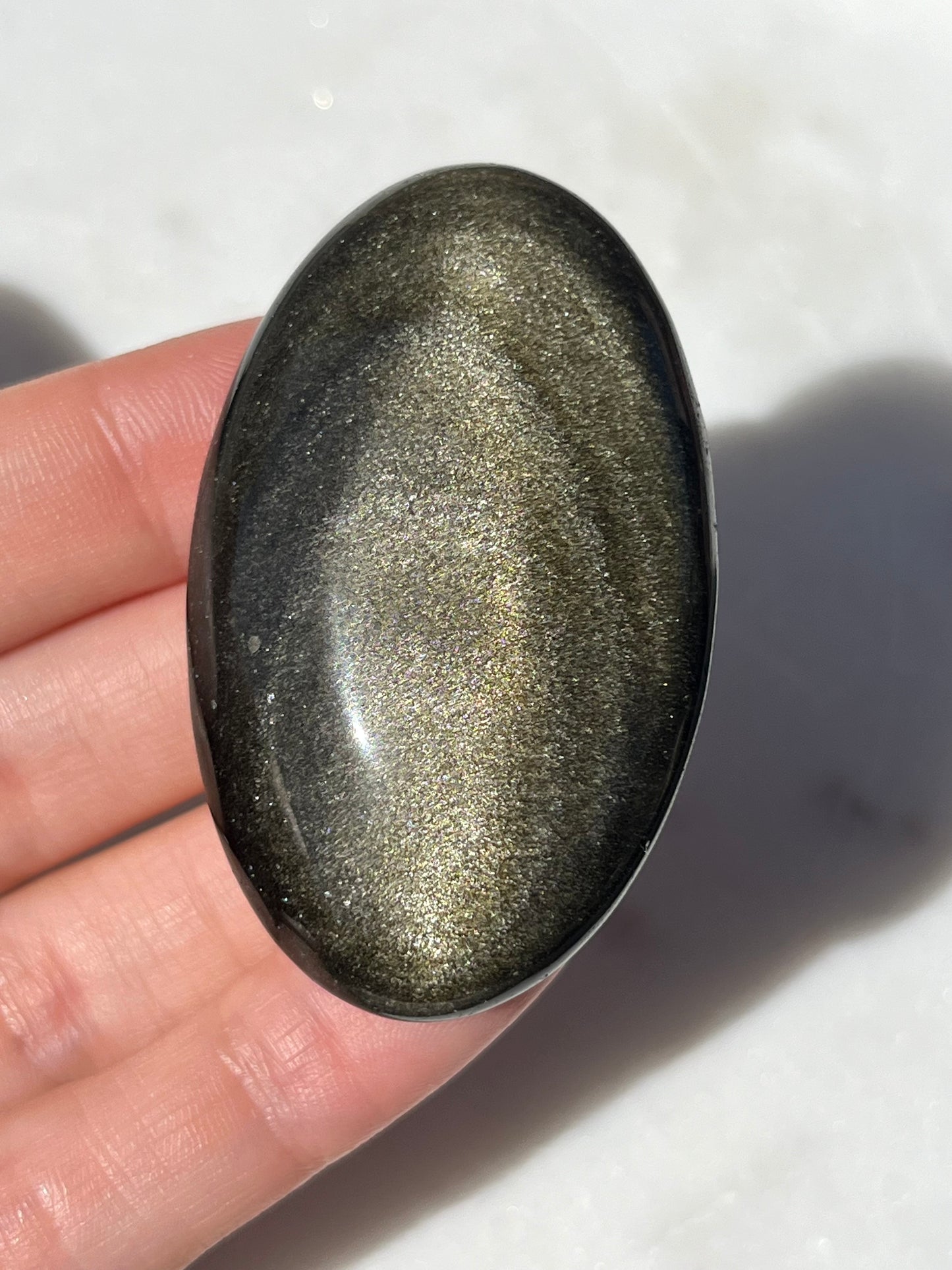 Gold Sheen Obsidian Palmstone