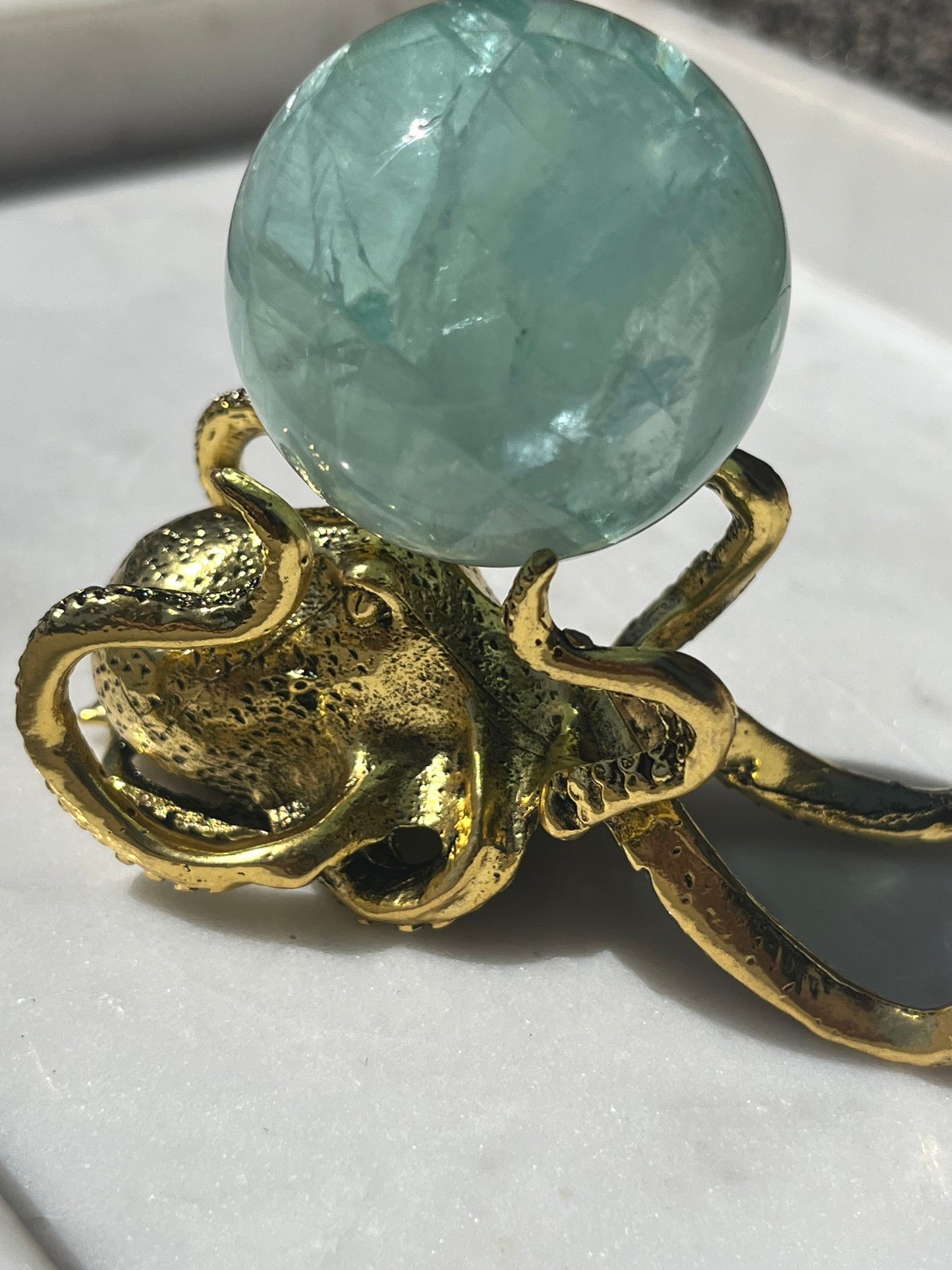Gold Octopus Sphere Stand